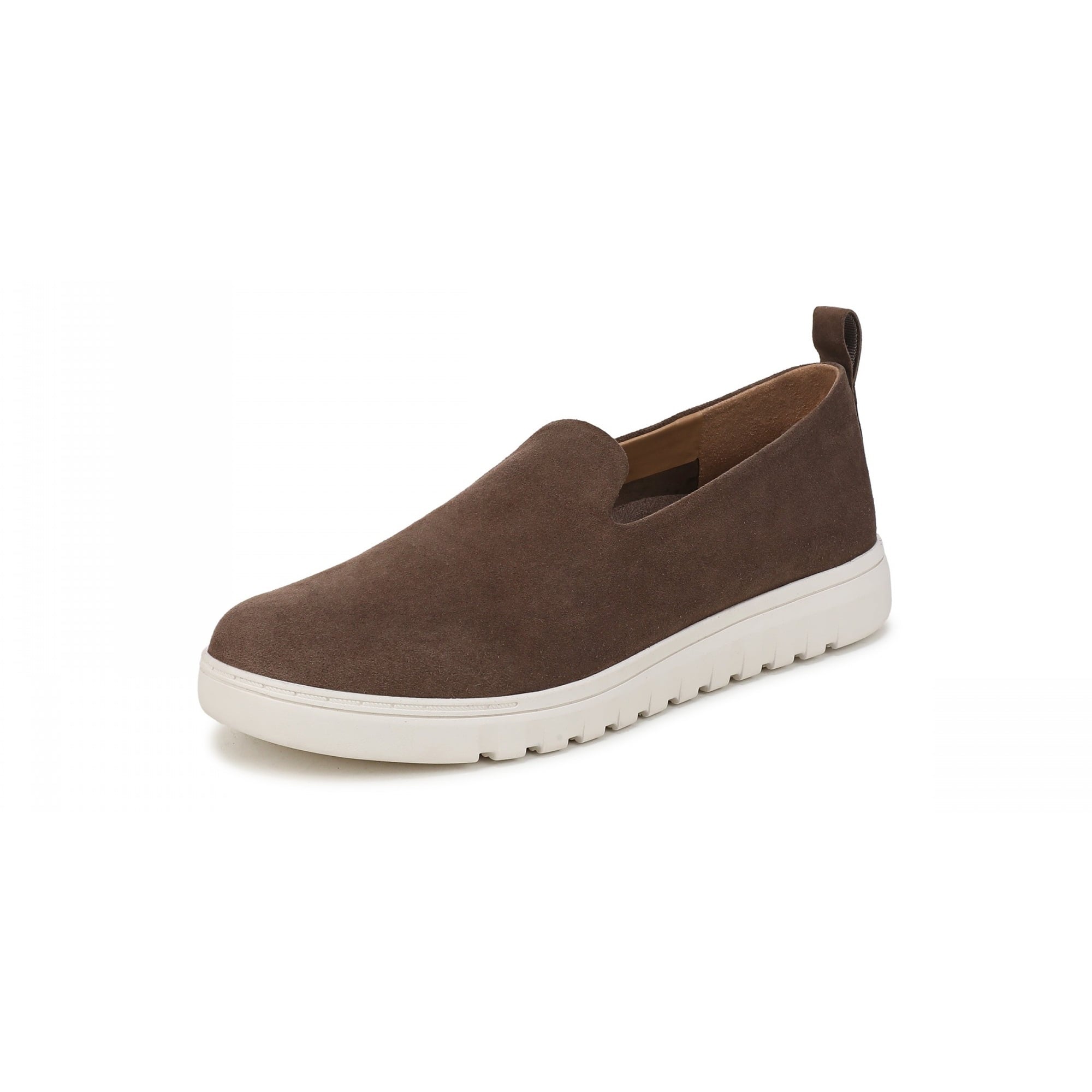 Vionic Uptown Willa - Driftwood Brown Suede - Angle Main