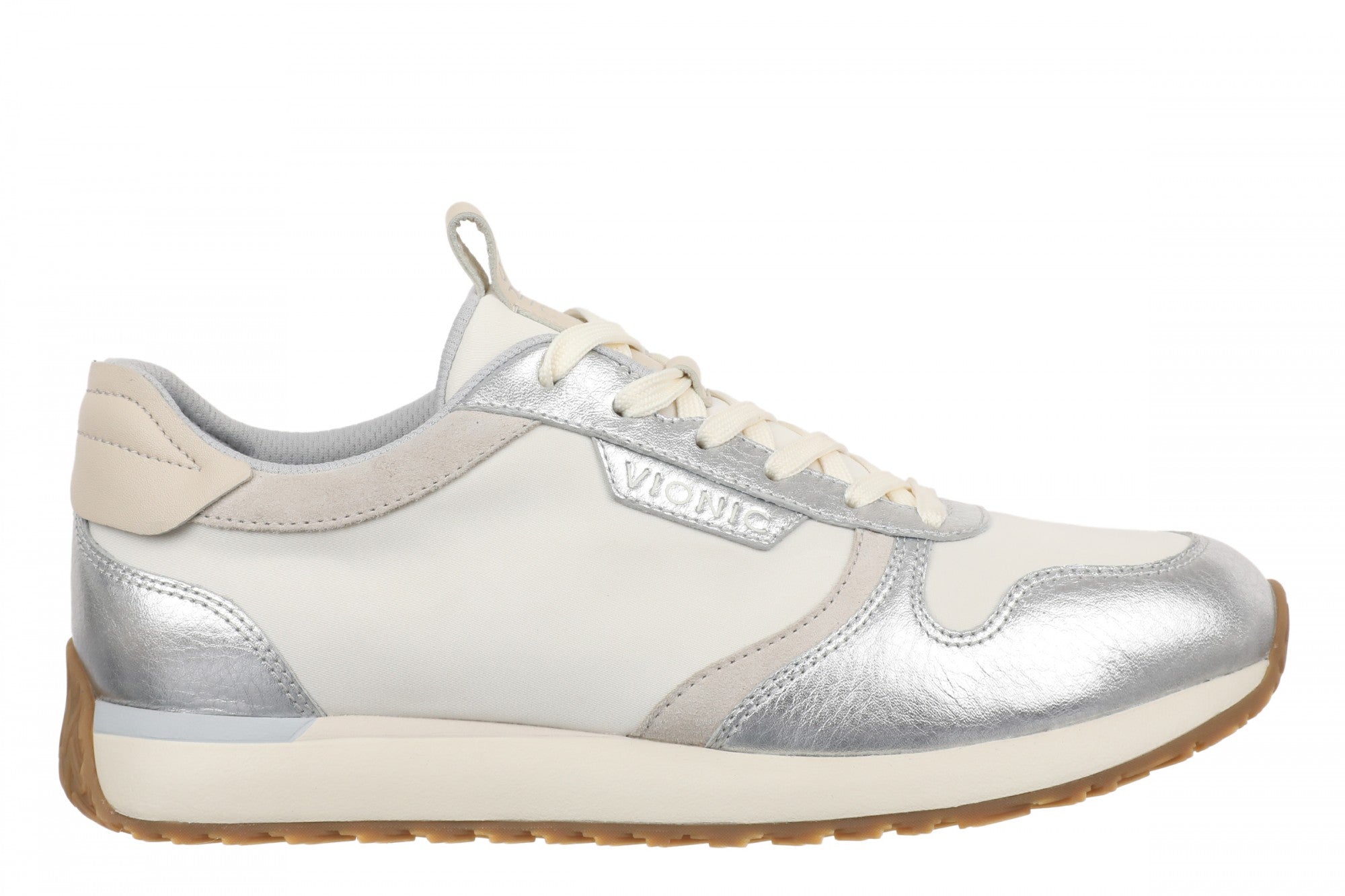 Vionic Monarch Women's Orthotic Support Sneakers - Ivory/silver - Lifestyle