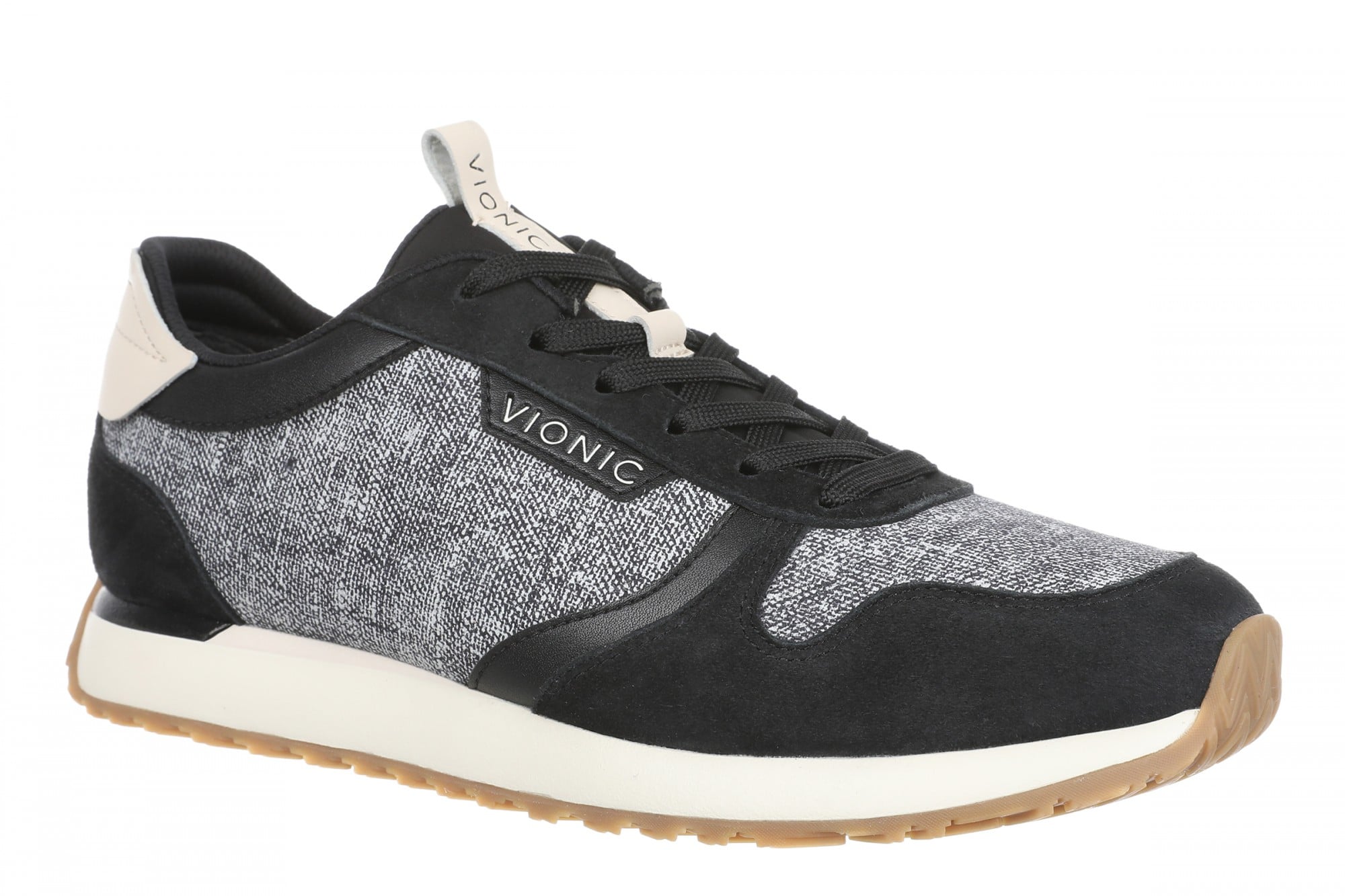 Vionic Monarch Women's Orthotic Support Sneakers in Heathered Black