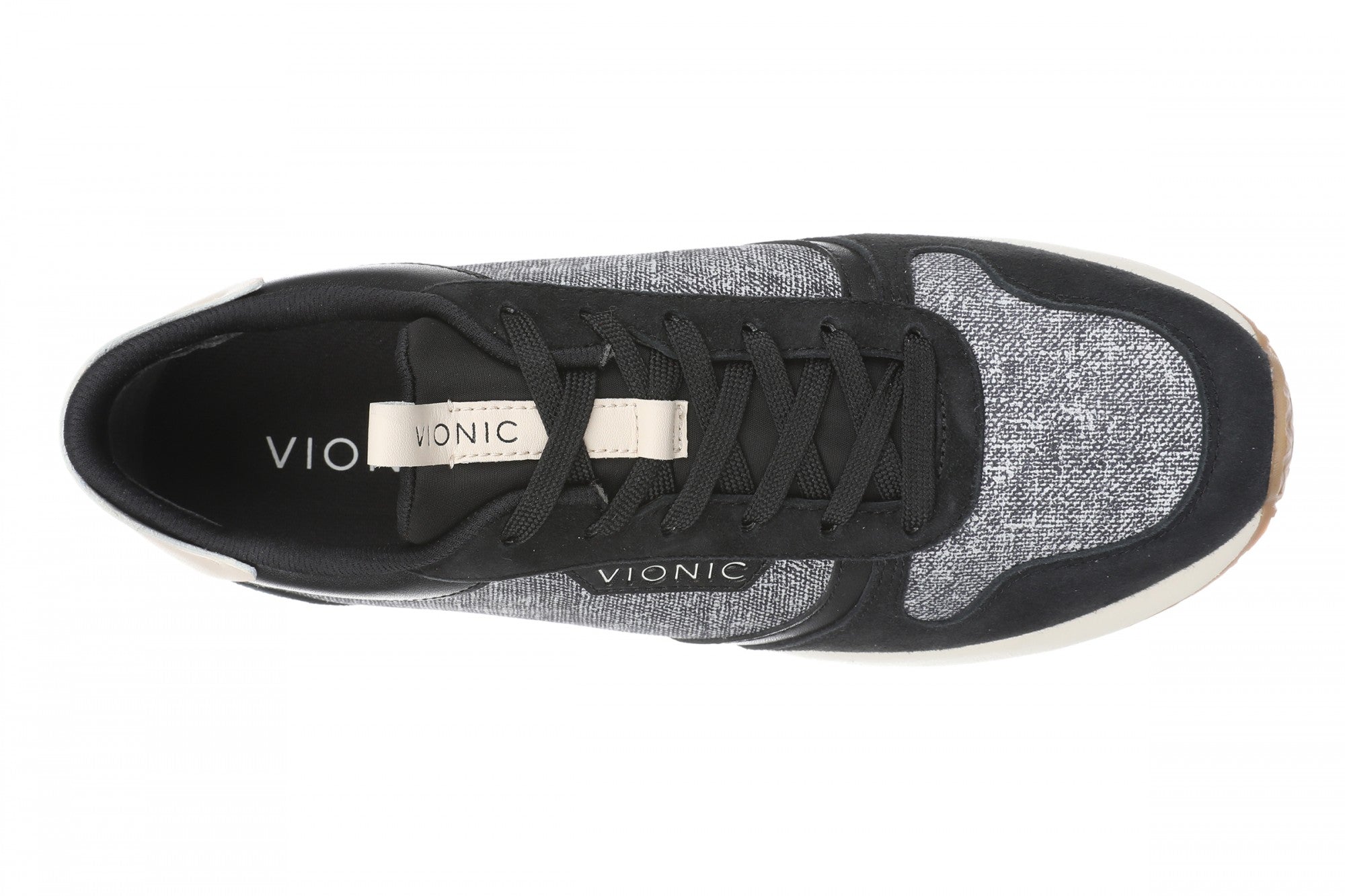 Vionic Monarch Women's Orthotic Support Sneakers - Heathered Black - Top