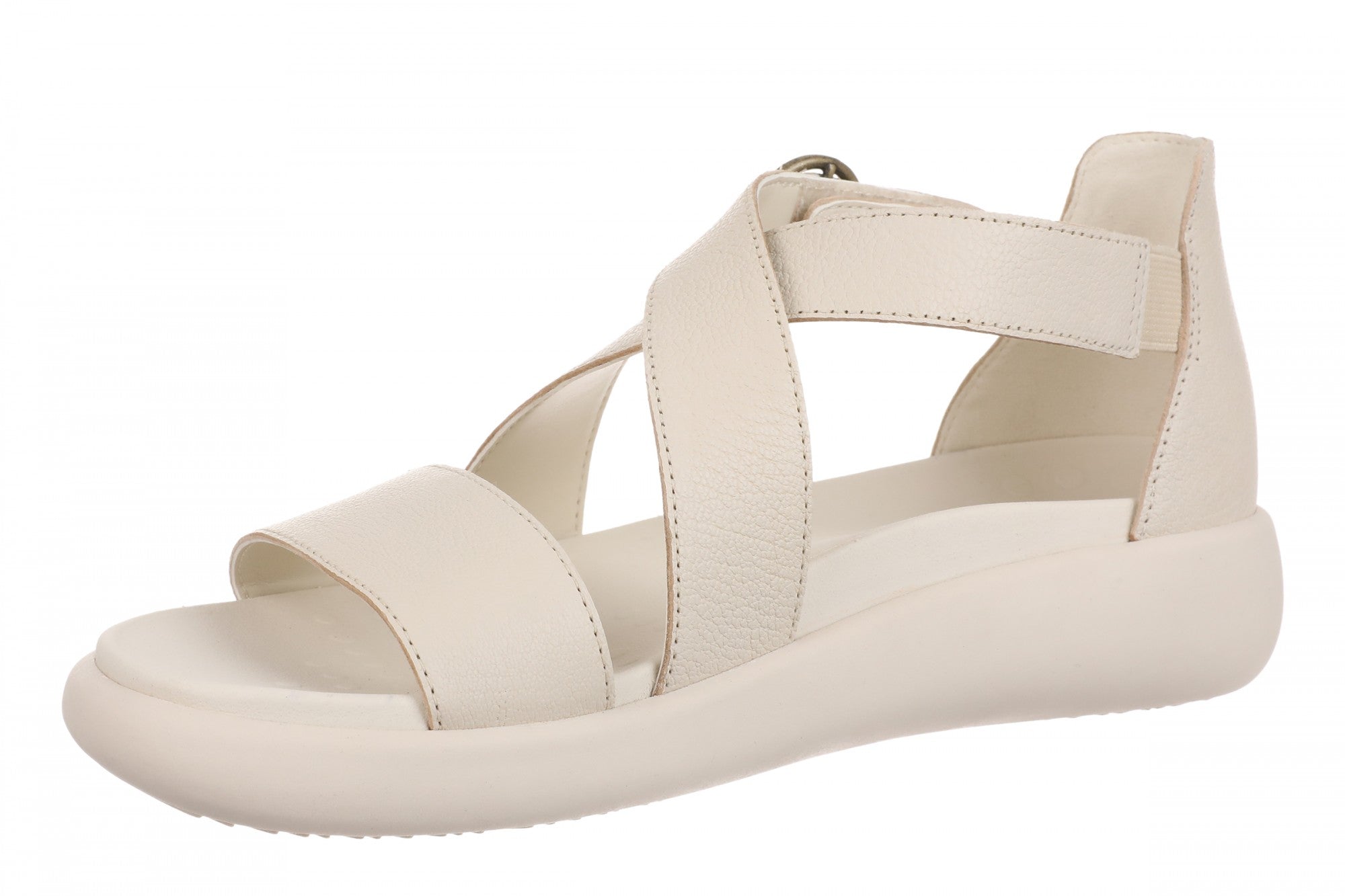 Vionic Harmony Rx Women's T-Strap Recovery Sandal - Cream - Left angle