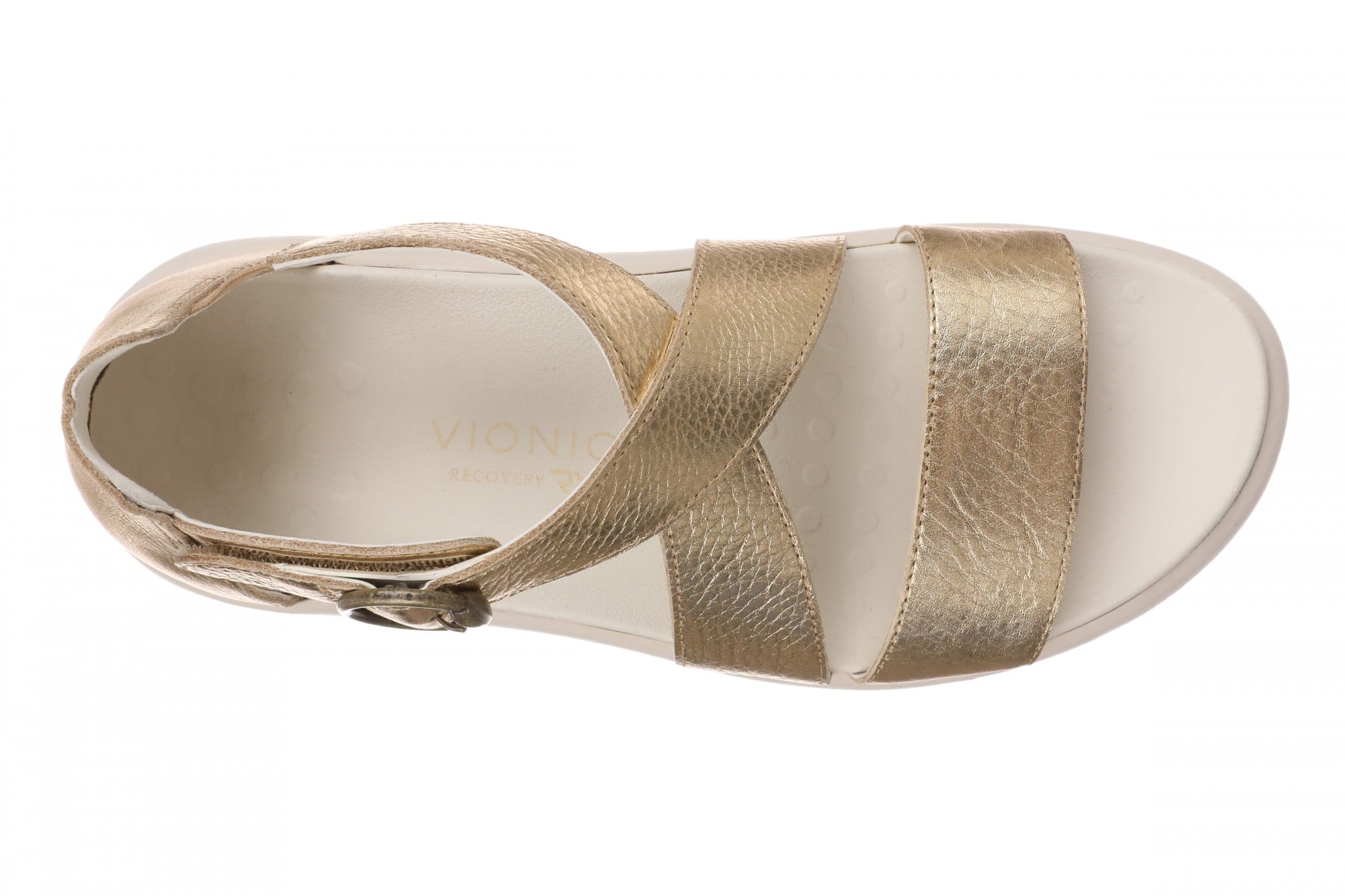 Vionic Harmony Rx Women's T-Strap Recovery Sandal - Gold - Top