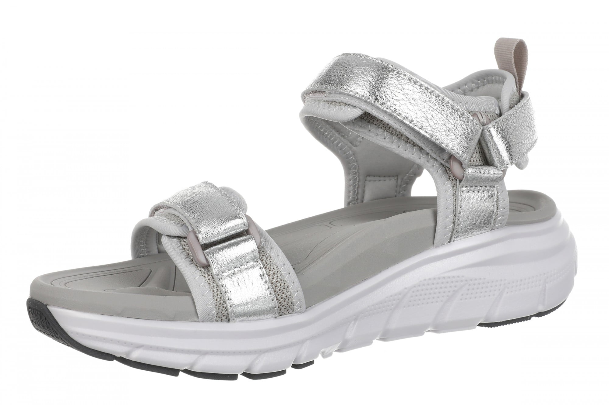 Vionic Walk Max Wanderer Women's Supportive Comfort Sandal - Silver - Left angle