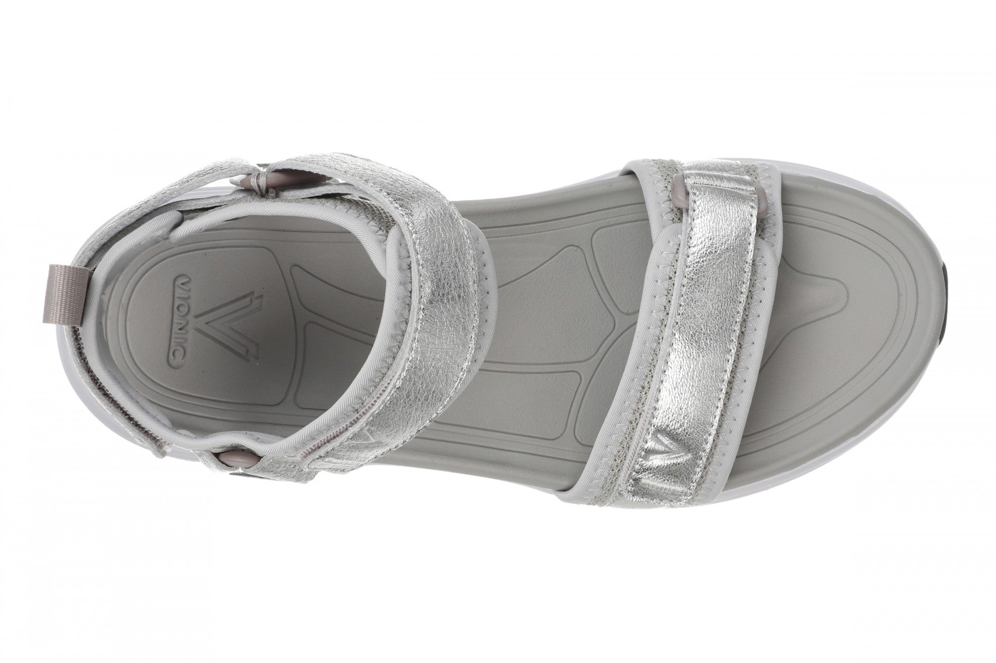 Vionic Walk Max Wanderer Women's Supportive Comfort Sandal - Silver - Top