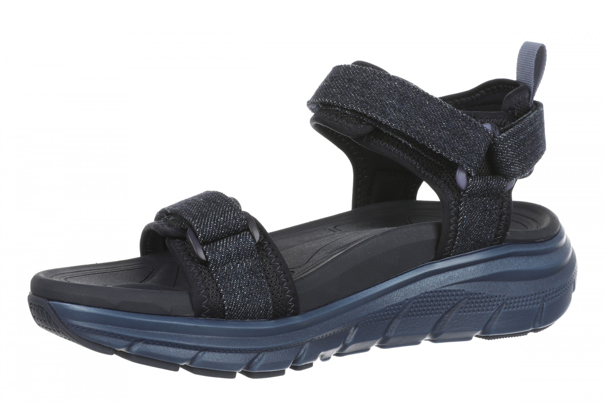Vionic Walk Max Wanderer Women's Supportive Comfort Sandal - Dark Denim - Left angle