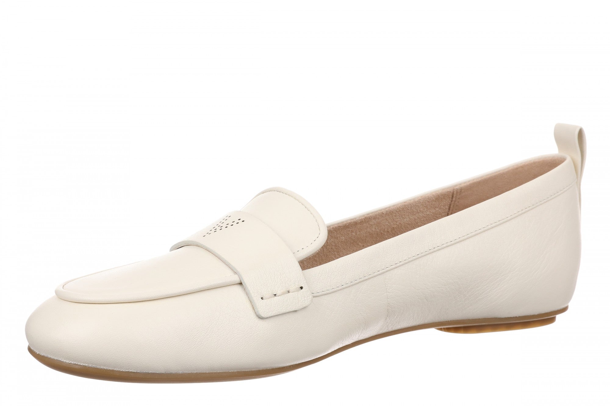 Vionic Tessa womens Slip On/Loafer/Moc Shoe - Ivory - Left angle