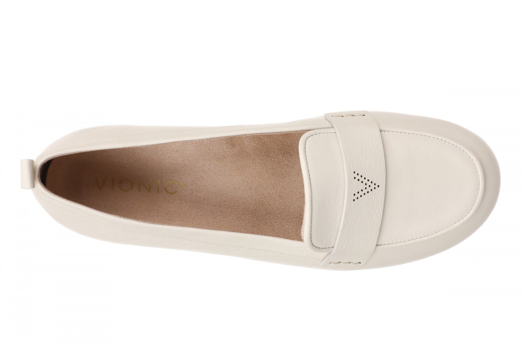Vionic Tessa womens Slip On/Loafer/Moc Shoe - Ivory - Top