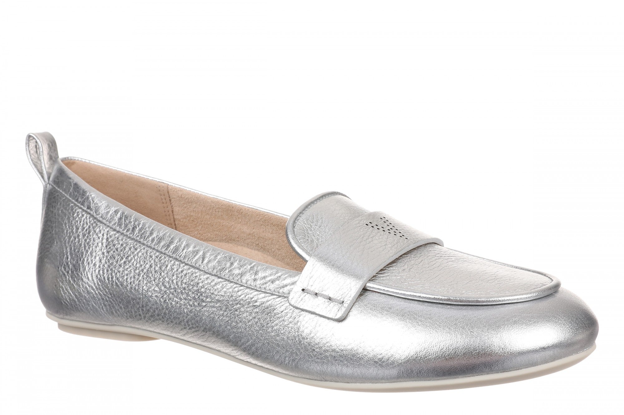 Vionic Tessa womens Slip On/Loafer/Moc Shoe - Silver - Angle main