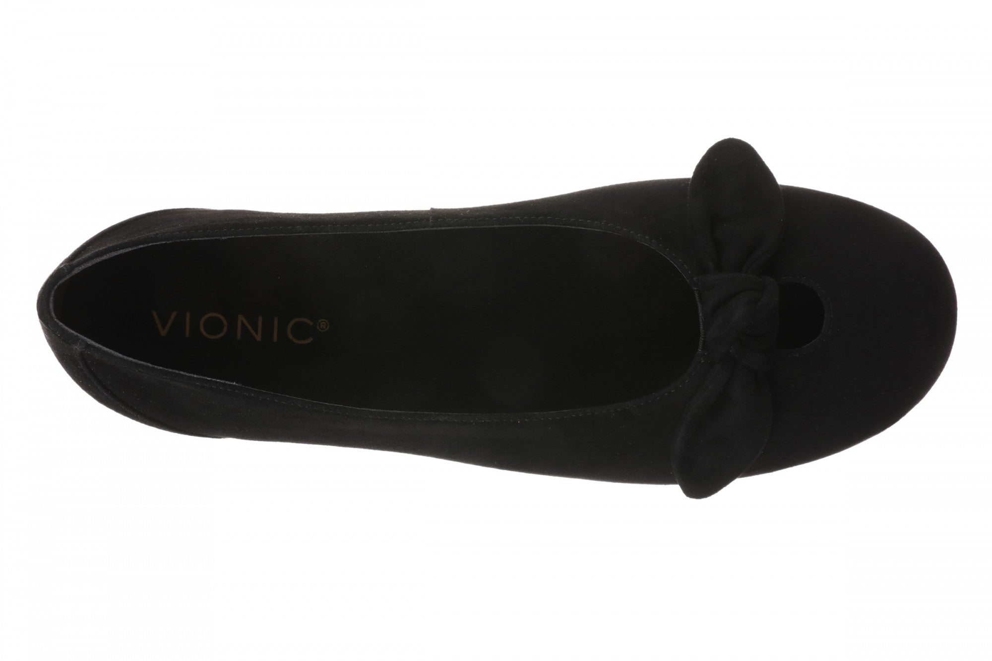 Vionic Tilly Women's Comfort Ballet Skimmer Shoe - Black - Top