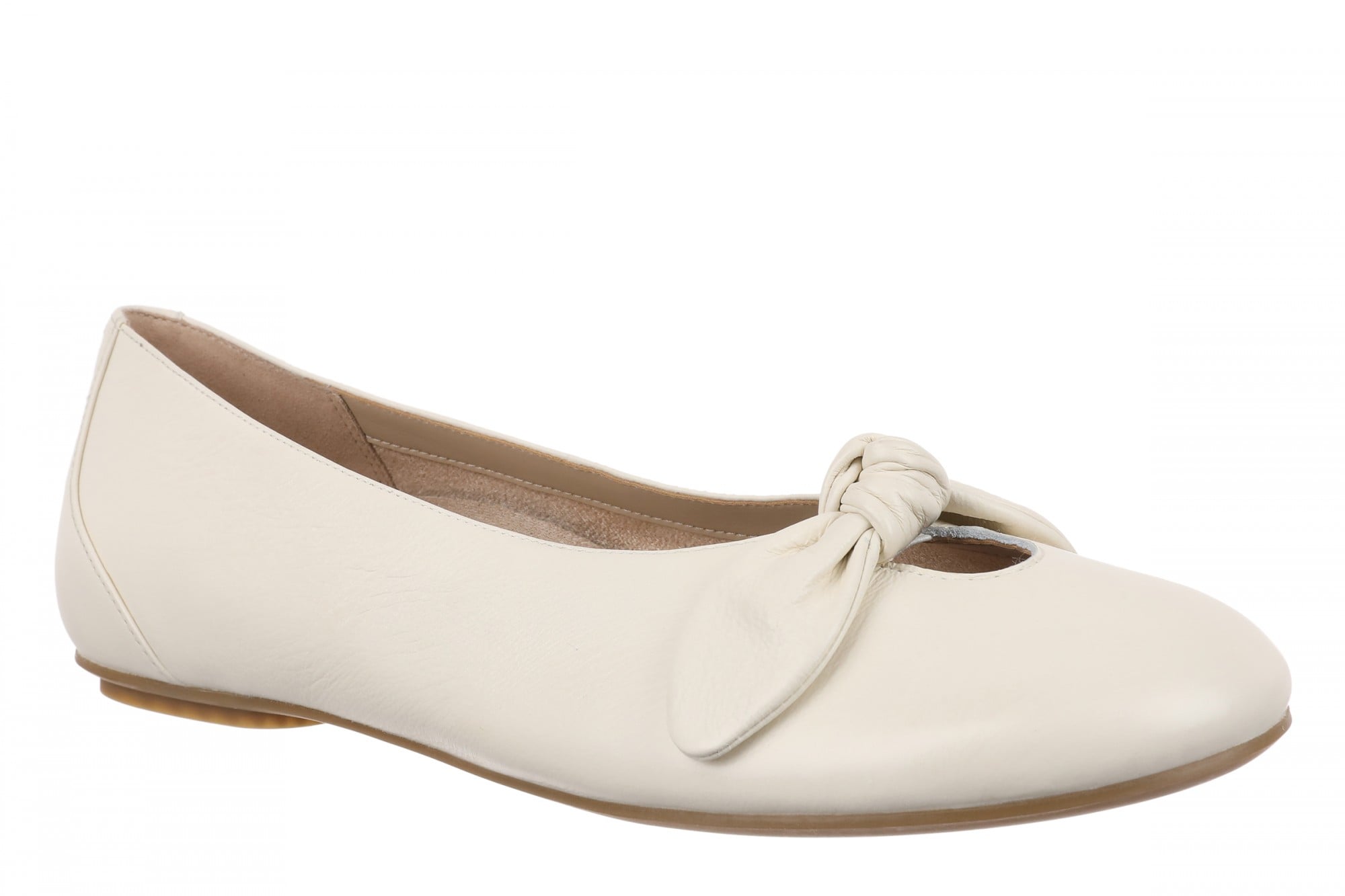 Vionic Tilly Women's Comfort Ballet Skimmer Shoe - Ivory - Angle main