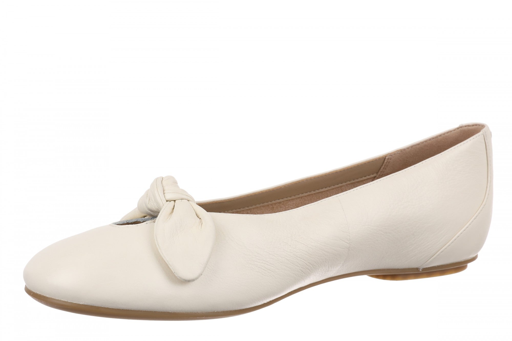 Vionic Tilly Women's Comfort Ballet Skimmer Shoe - Ivory - Left angle