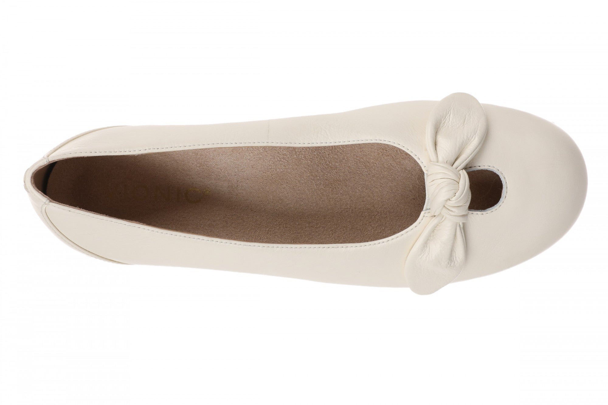 Vionic Tilly Women's Comfort Ballet Skimmer Shoe - Ivory - Top