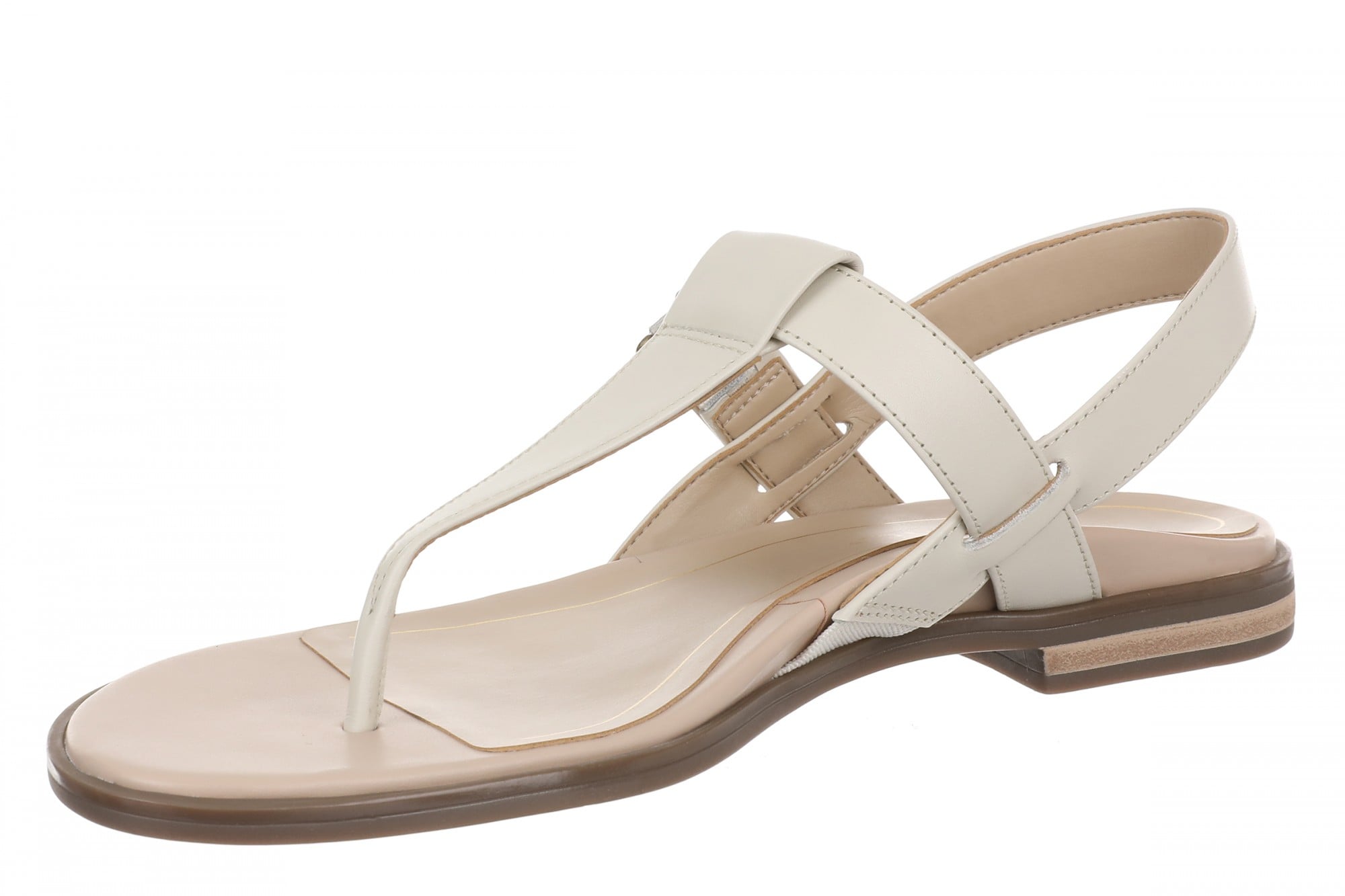 Vionic Cora Women's Adjustable Strap Thong Sandal - Cream - Left angle