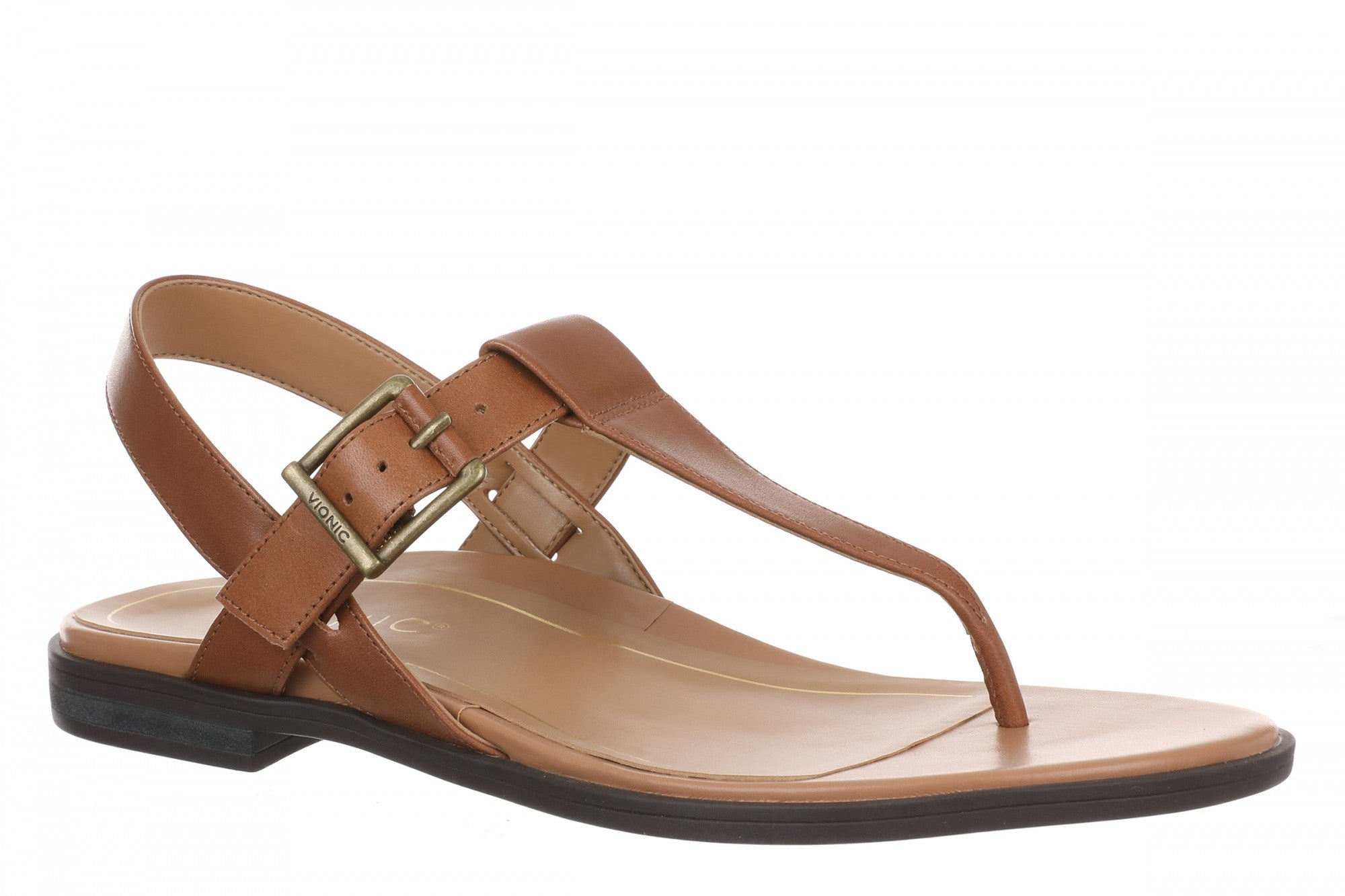 Vionic Cora Women's Adjustable Strap Thong Sandal - Tan - Angle main