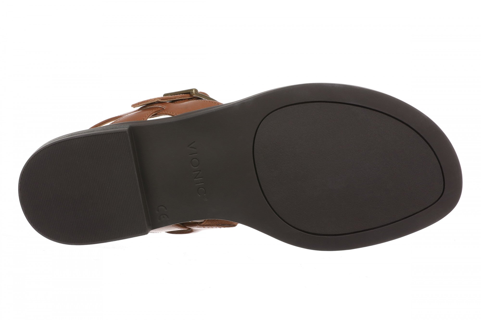 Vionic Cora Women's Adjustable Strap Thong Sandal - Tan - Bottom