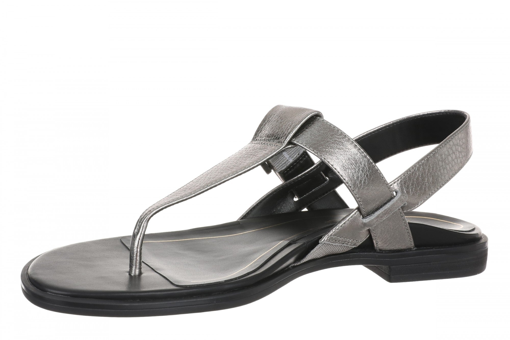 Vionic Cora Women's Adjustable Strap Thong Sandal - Pewter - Left angle