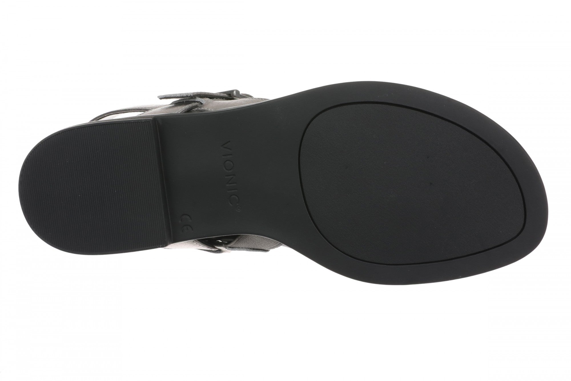 Vionic Cora Women's Adjustable Strap Thong Sandal - Pewter - Bottom