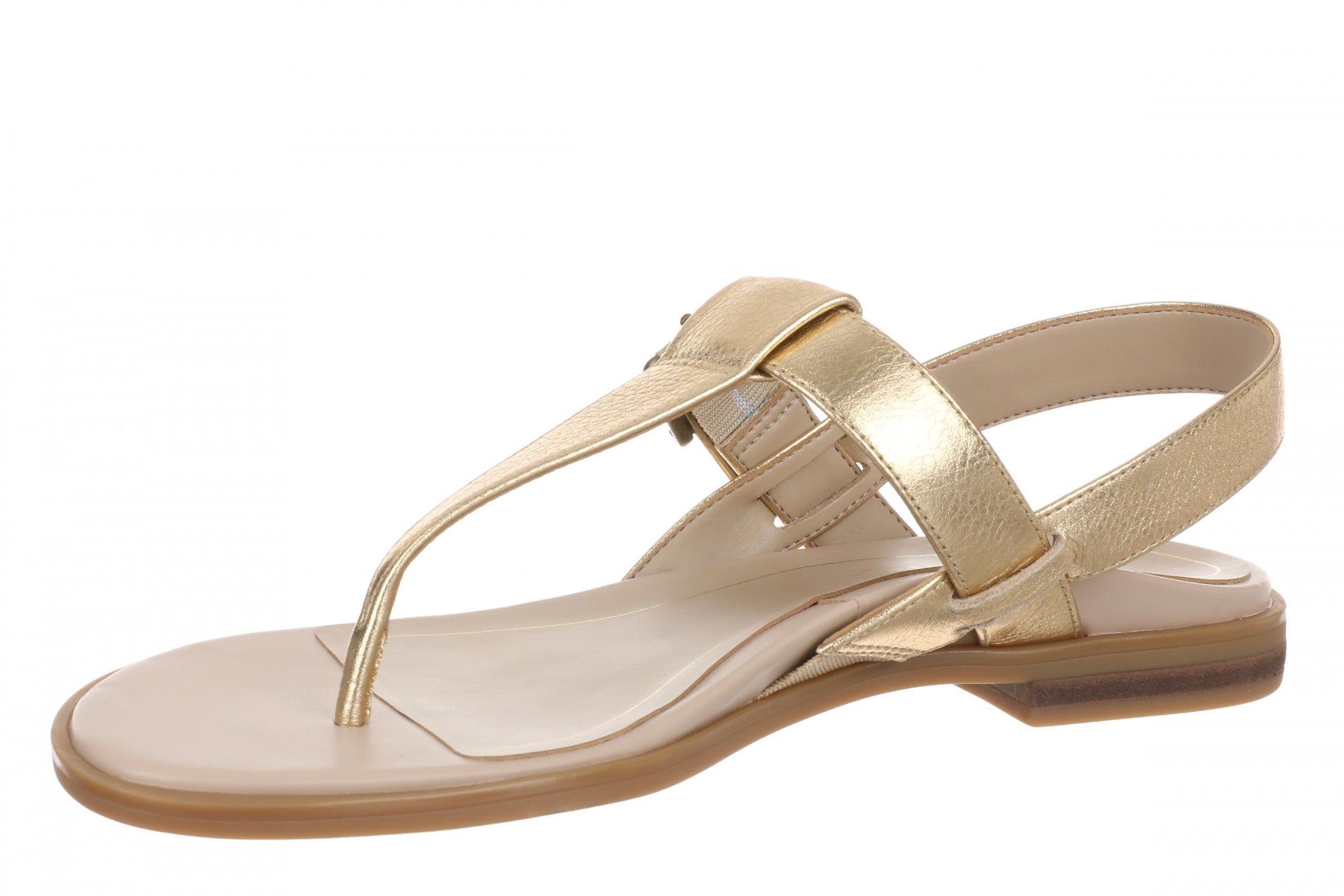 Vionic Cora Women's Adjustable Strap Thong Sandal - Gold - Left angle