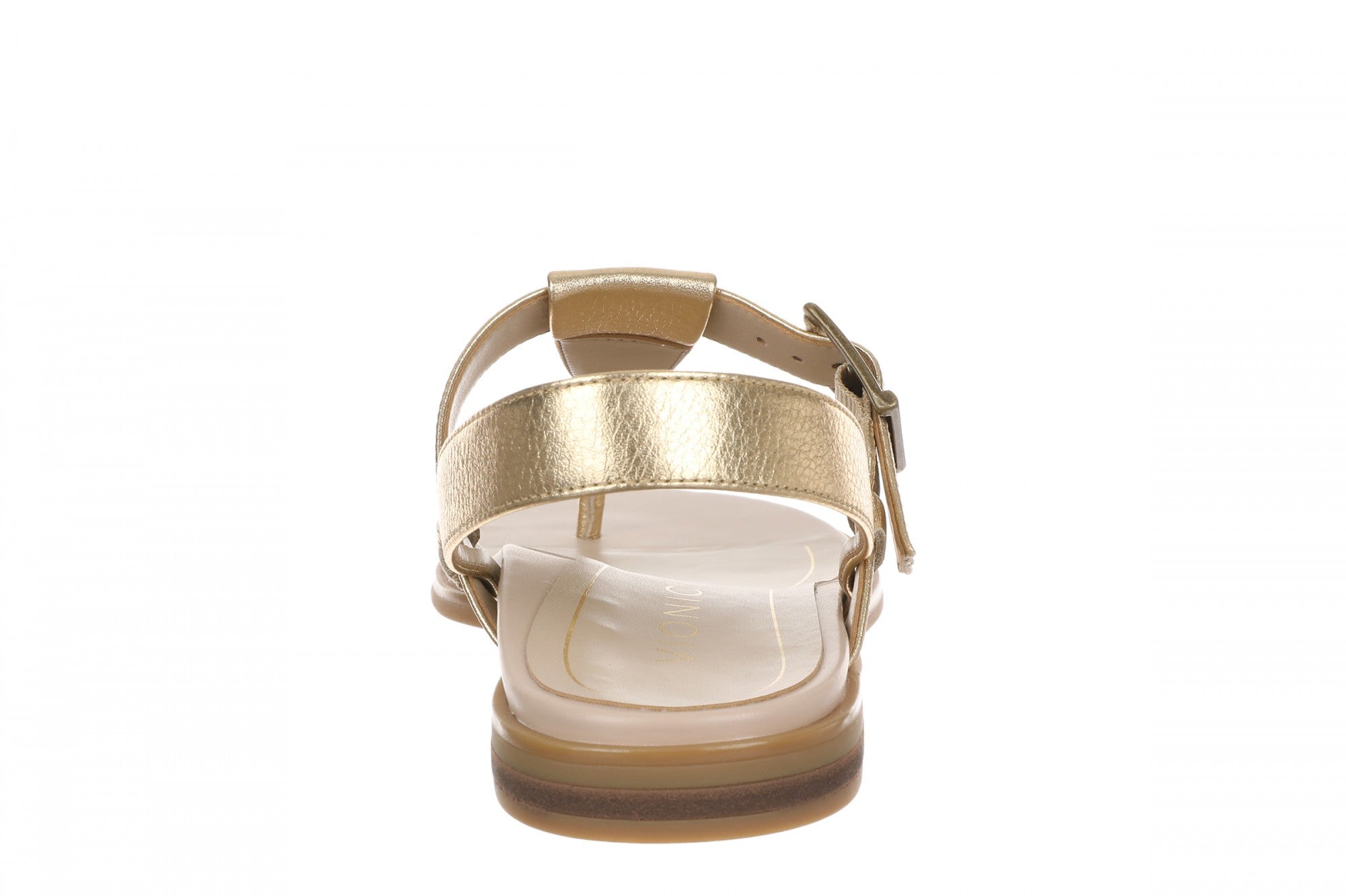 Vionic Cora Women's Adjustable Strap Thong Sandal - Gold - Back
