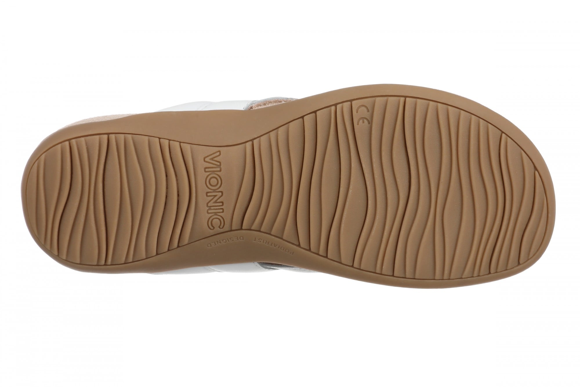 Vionic Bella Braid Women's Thong Orthotic Arch Support Sandal - White - Bottom