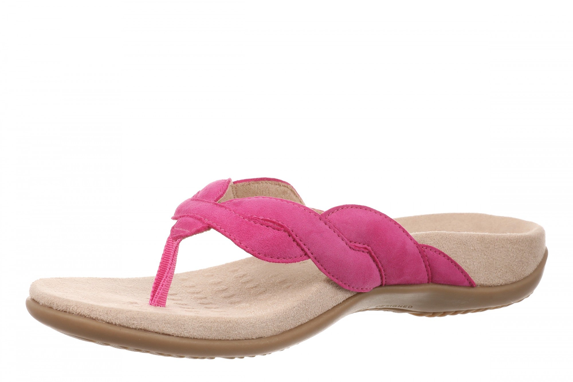 Vionic Bella Braid Women's Supportive Sandal - Rose Violet - Left angle