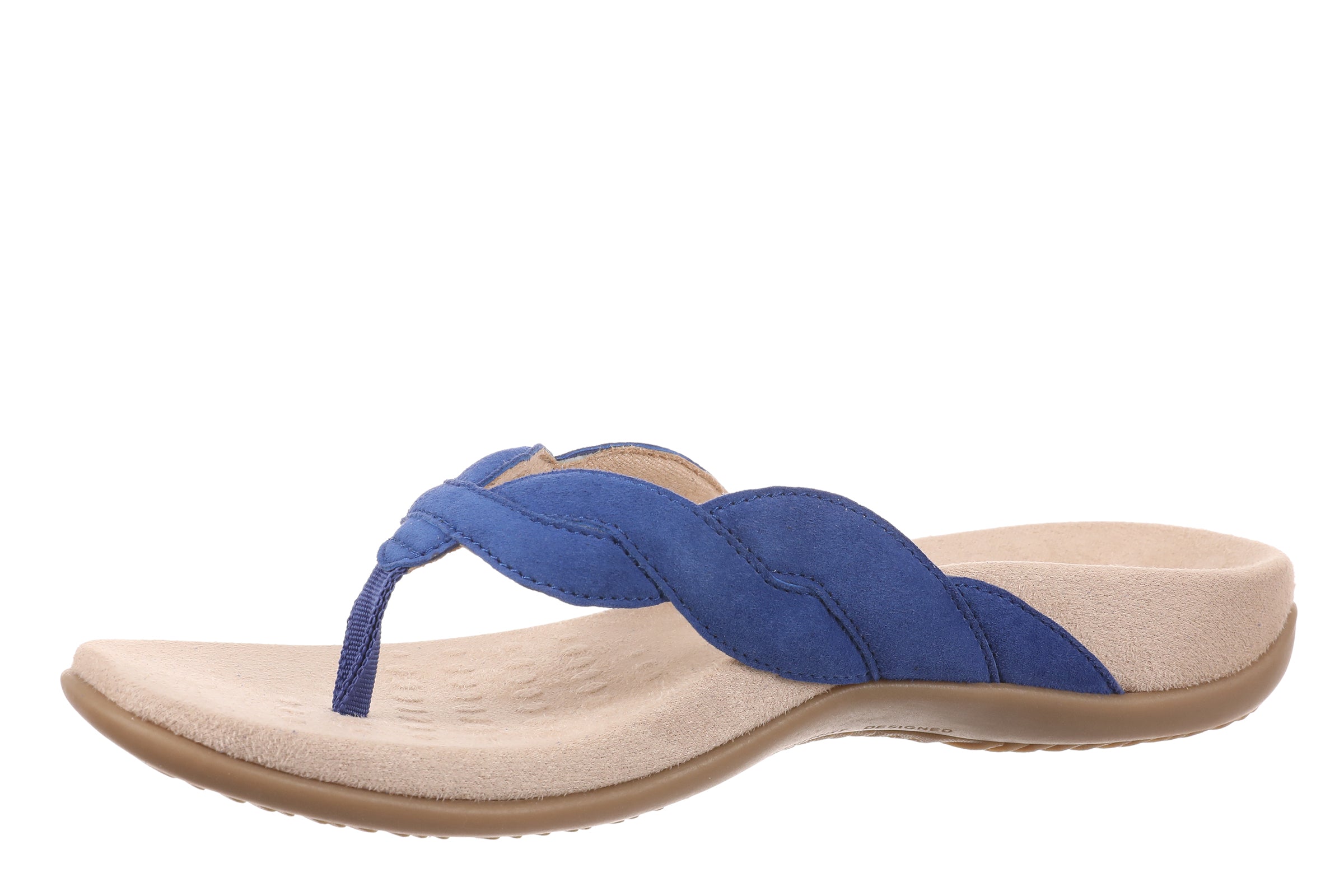 Vionic Bella Braid Women's Supportive Sandal - Mazarine Blue - Left angle