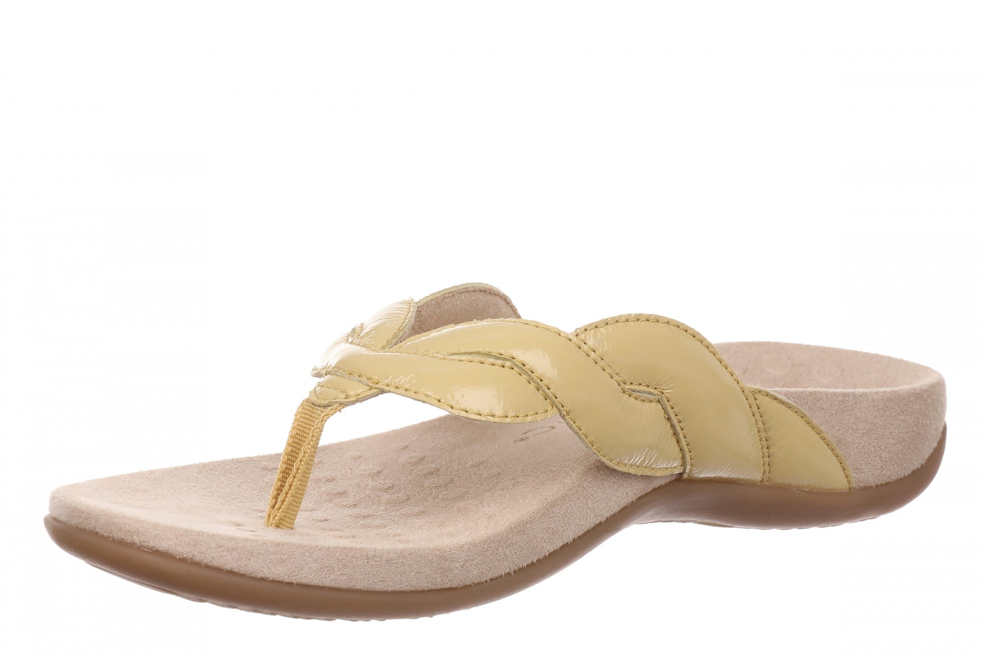 Vionic Bella Braid Women's Supportive Sandal - Cornhusk - Left angle