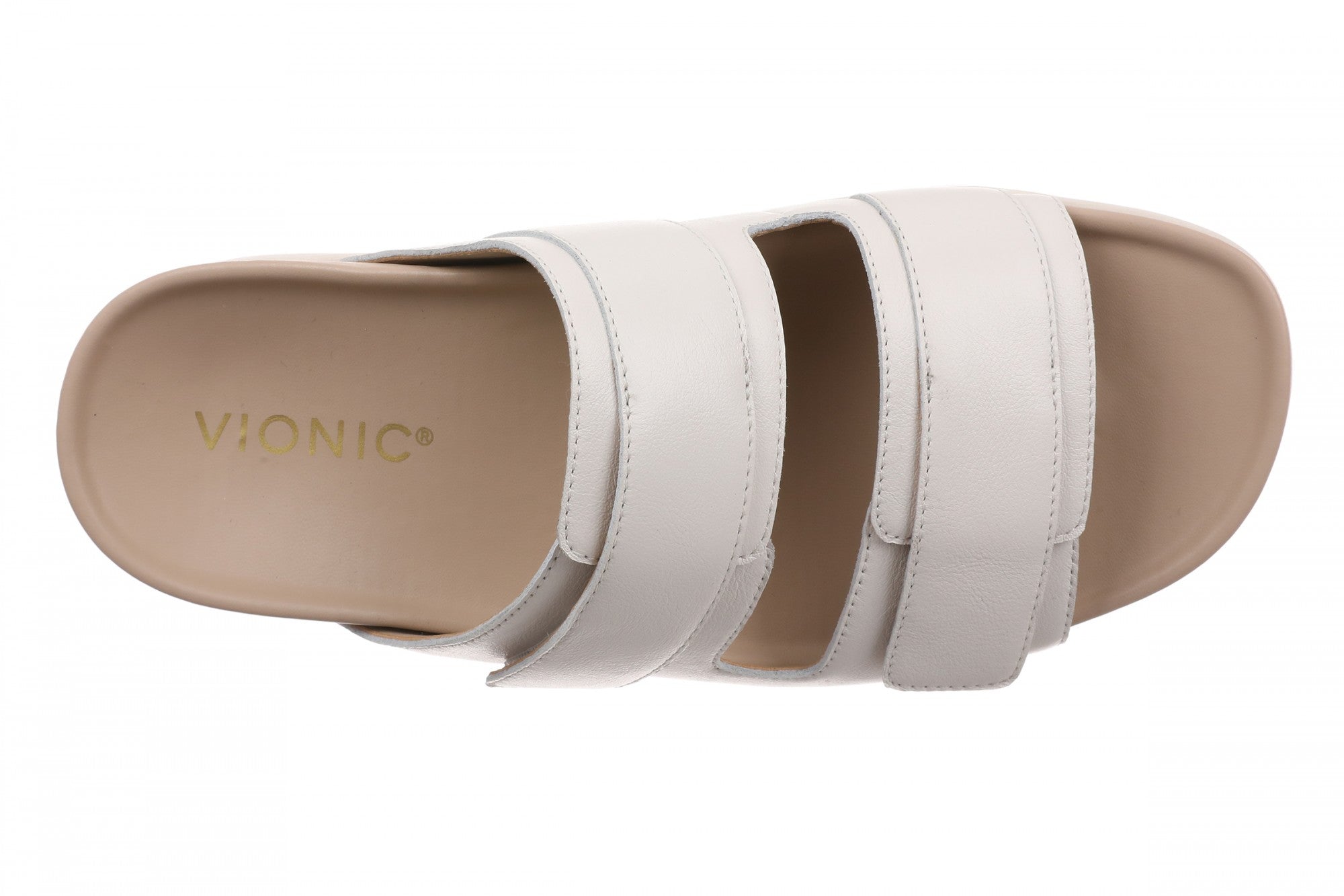 Vionic Riviera Women's Orthotic Comfort Slide Sandals - Sea Salt - Top