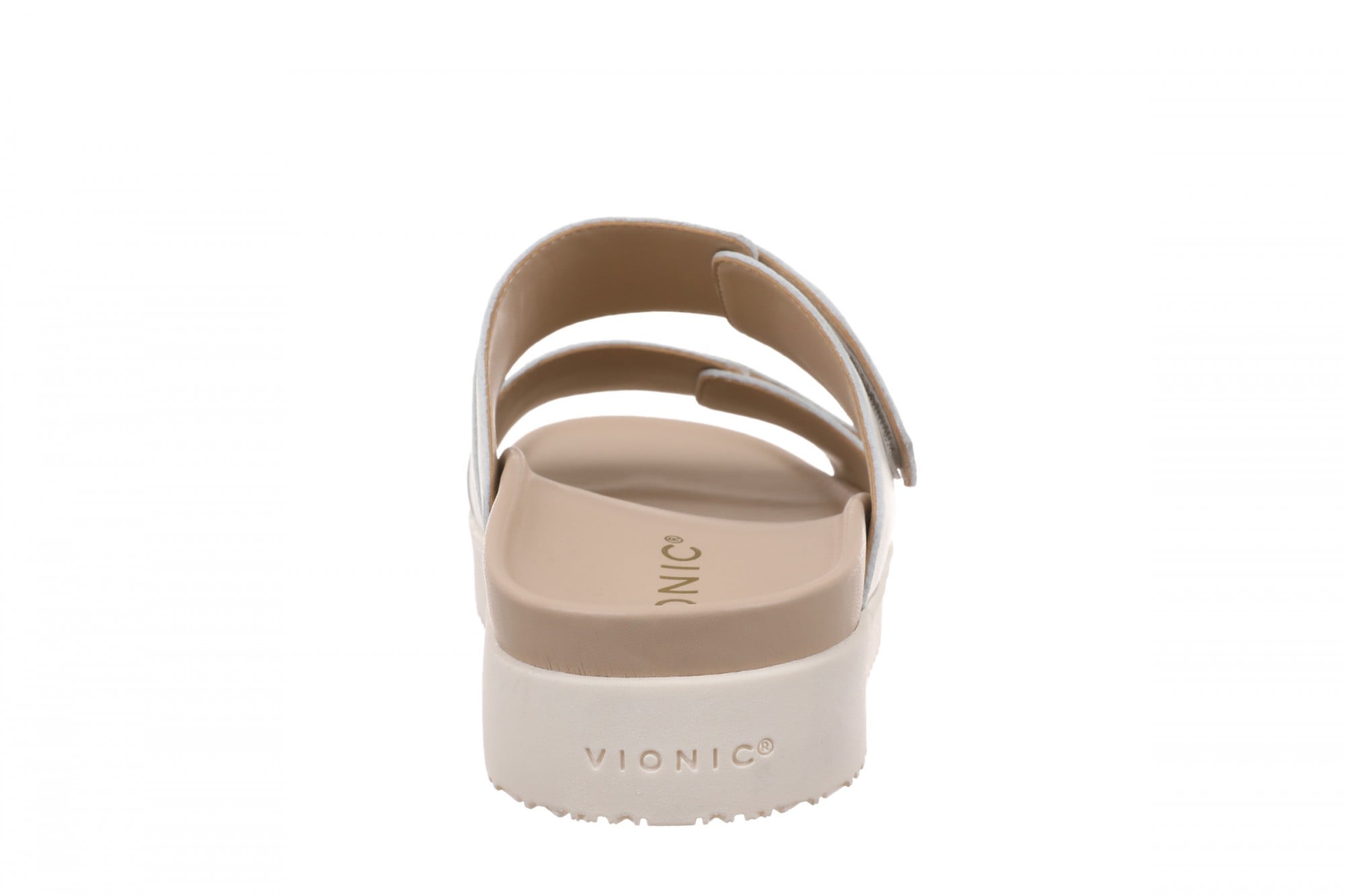 Vionic Riviera Women's Orthotic Comfort Slide Sandals - Sea Salt - Back