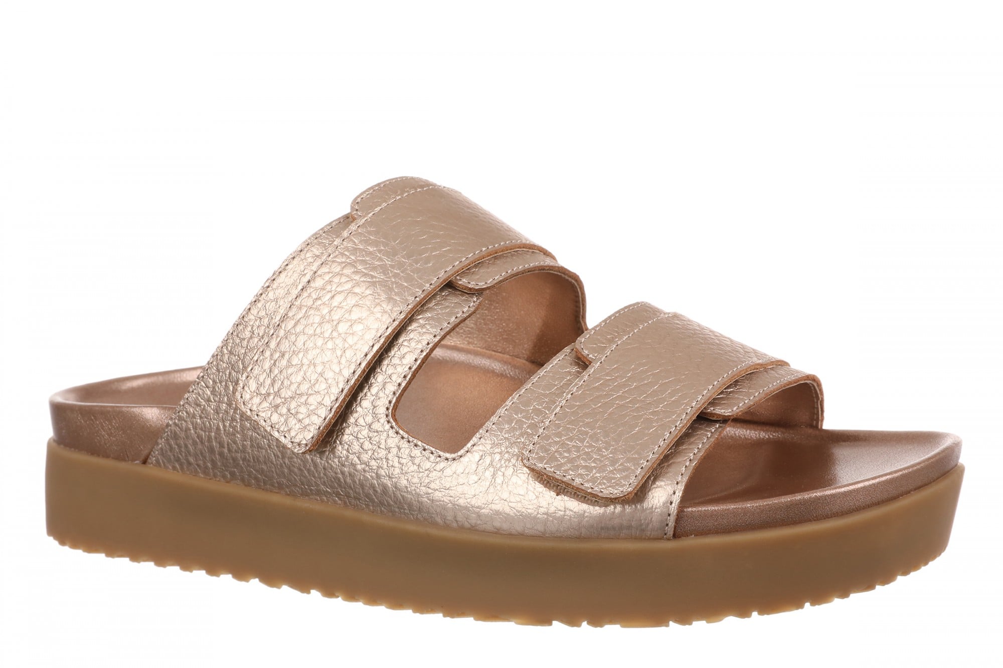 Vionic Riviera Women's Orthotic Comfort Slide Sandals - Bronze - Angle main