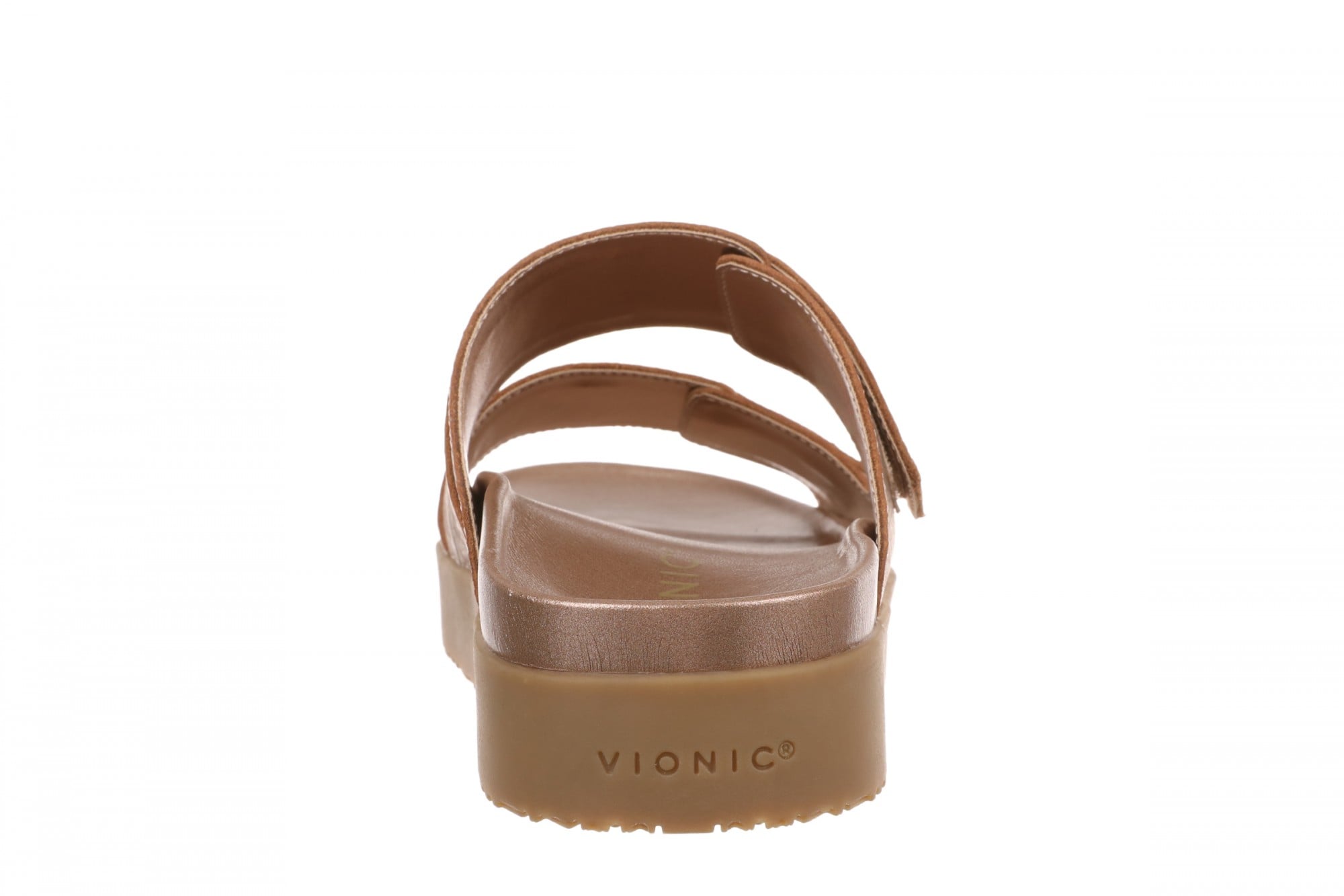 Vionic Riviera Women's Orthotic Comfort Slide Sandals - Bronze - Back