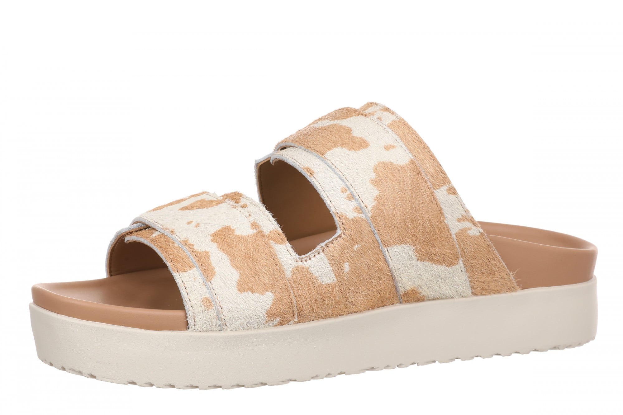 Vionic Riviera Women's Orthotic Comfort Slide Sandals - Brown Multi - Left angle