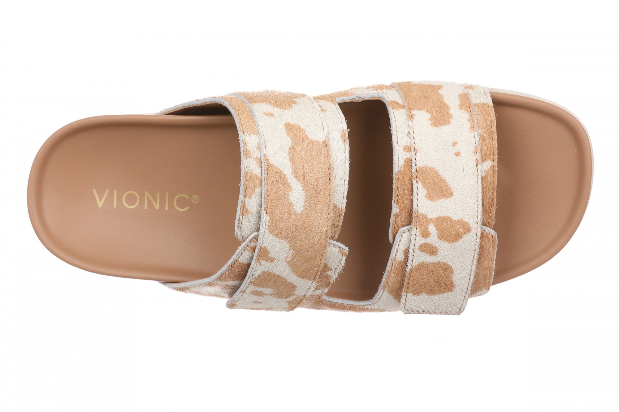 Vionic Riviera Women's Orthotic Comfort Slide Sandals - Brown Multi - Top