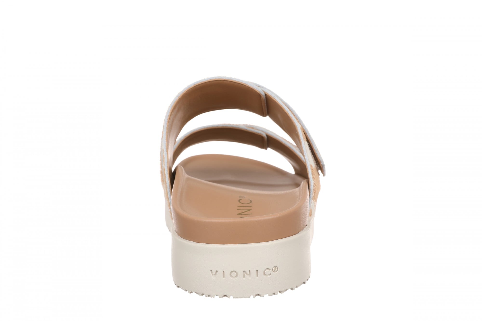 Vionic Riviera Women's Orthotic Comfort Slide Sandals - Brown Multi - Back
