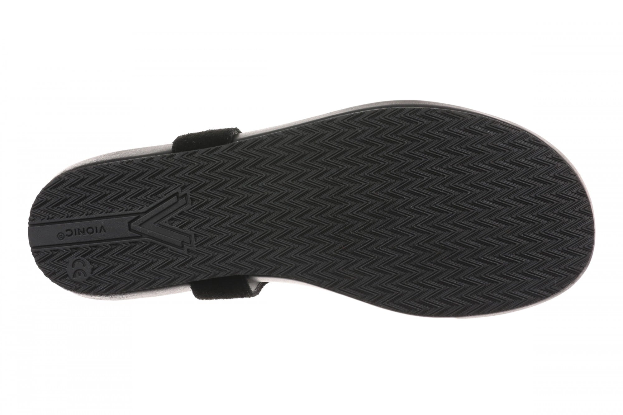 Vionic Palisades Women's Arch Support T-Strap Sandal - Black - Dropped - Bottom