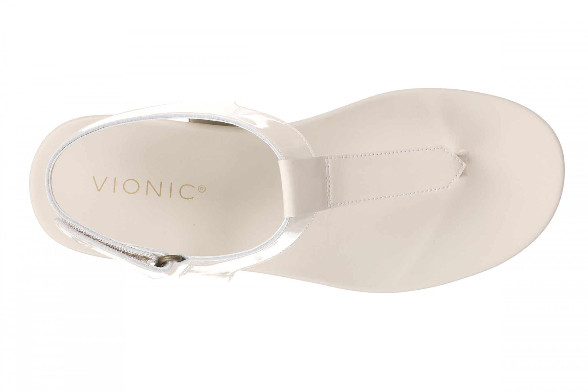 Vionic Palisades Women's Arch Support T-Strap Sandal - Cream - Top