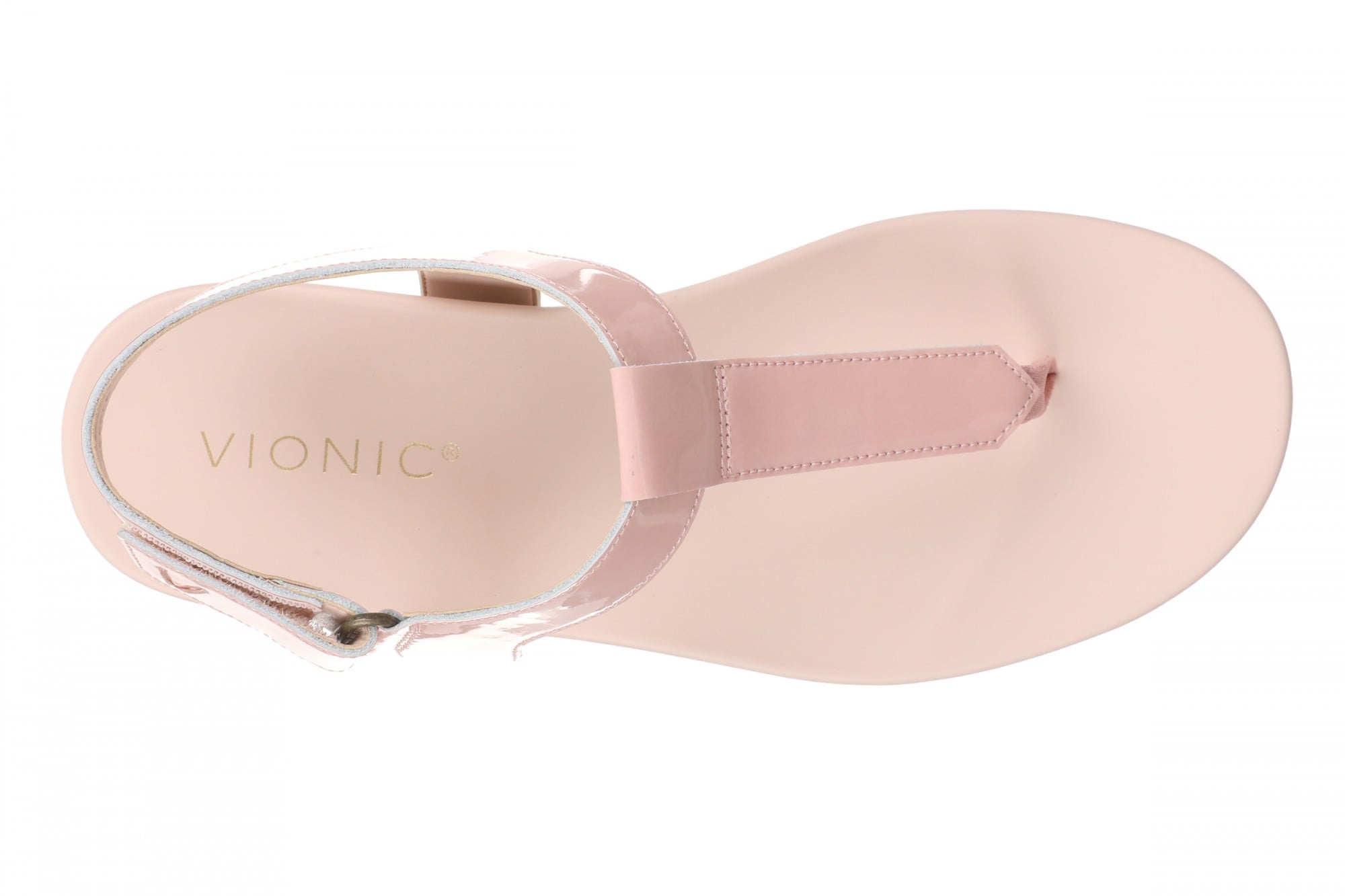 Vionic Palisades Women's Arch Support T-Strap Sandal - Smokey Rose - Top