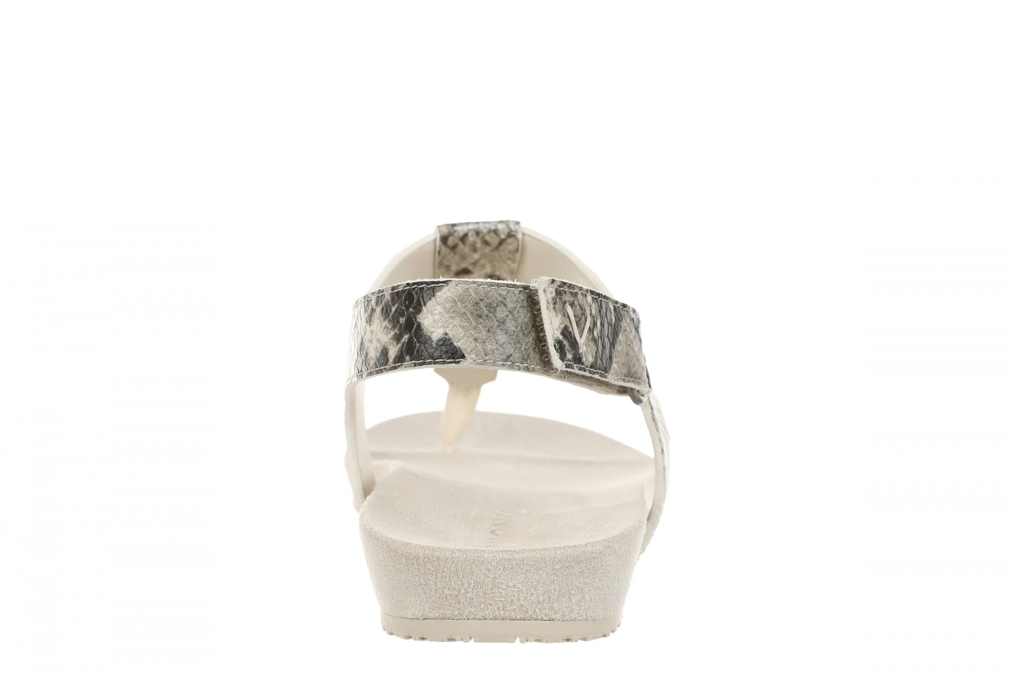 Vionic Palisades Women's Arch Support T-Strap Sandal - Cream Snake - Back