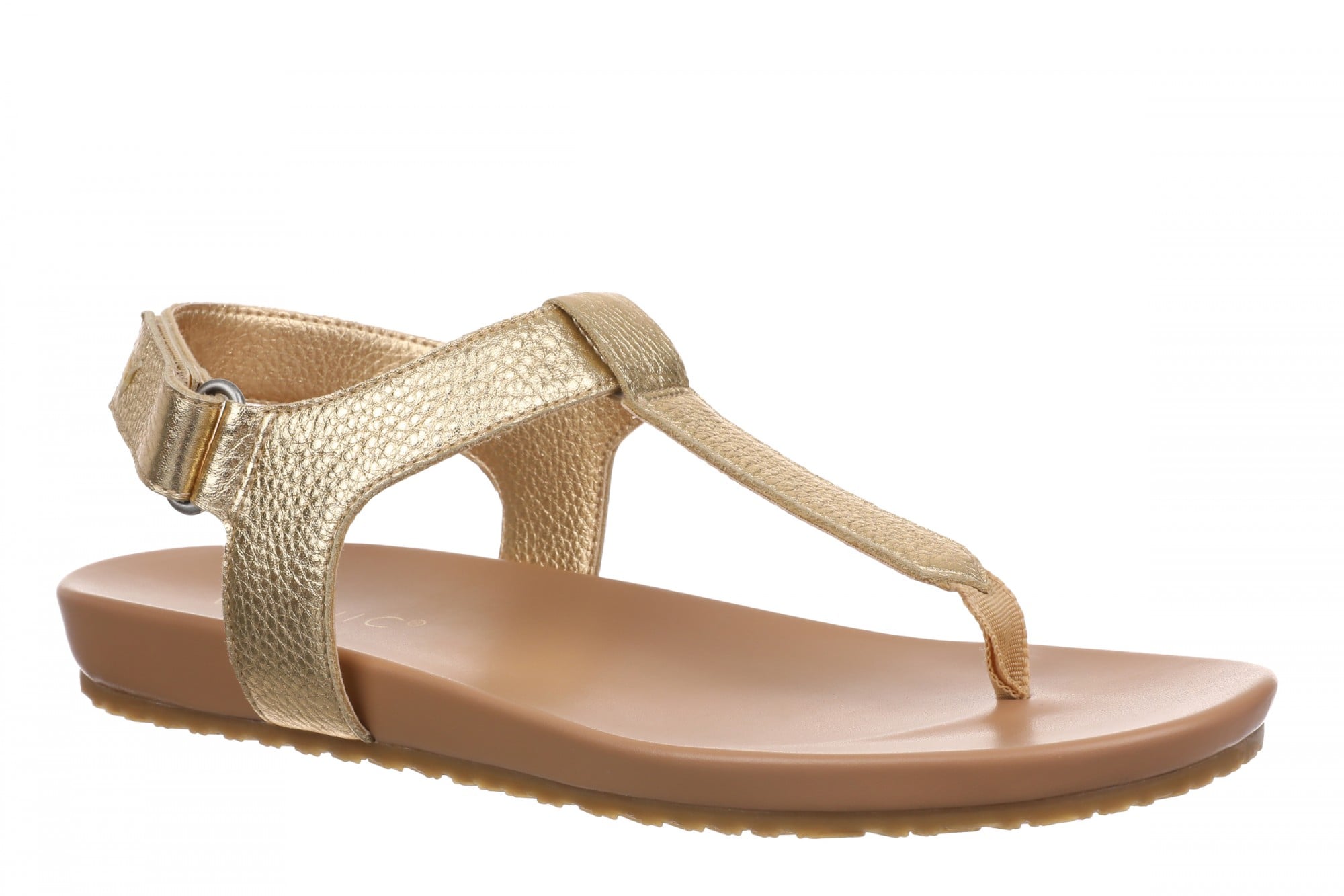 Vionic Palisades Women's Arch Support T-Strap Sandal in Gold