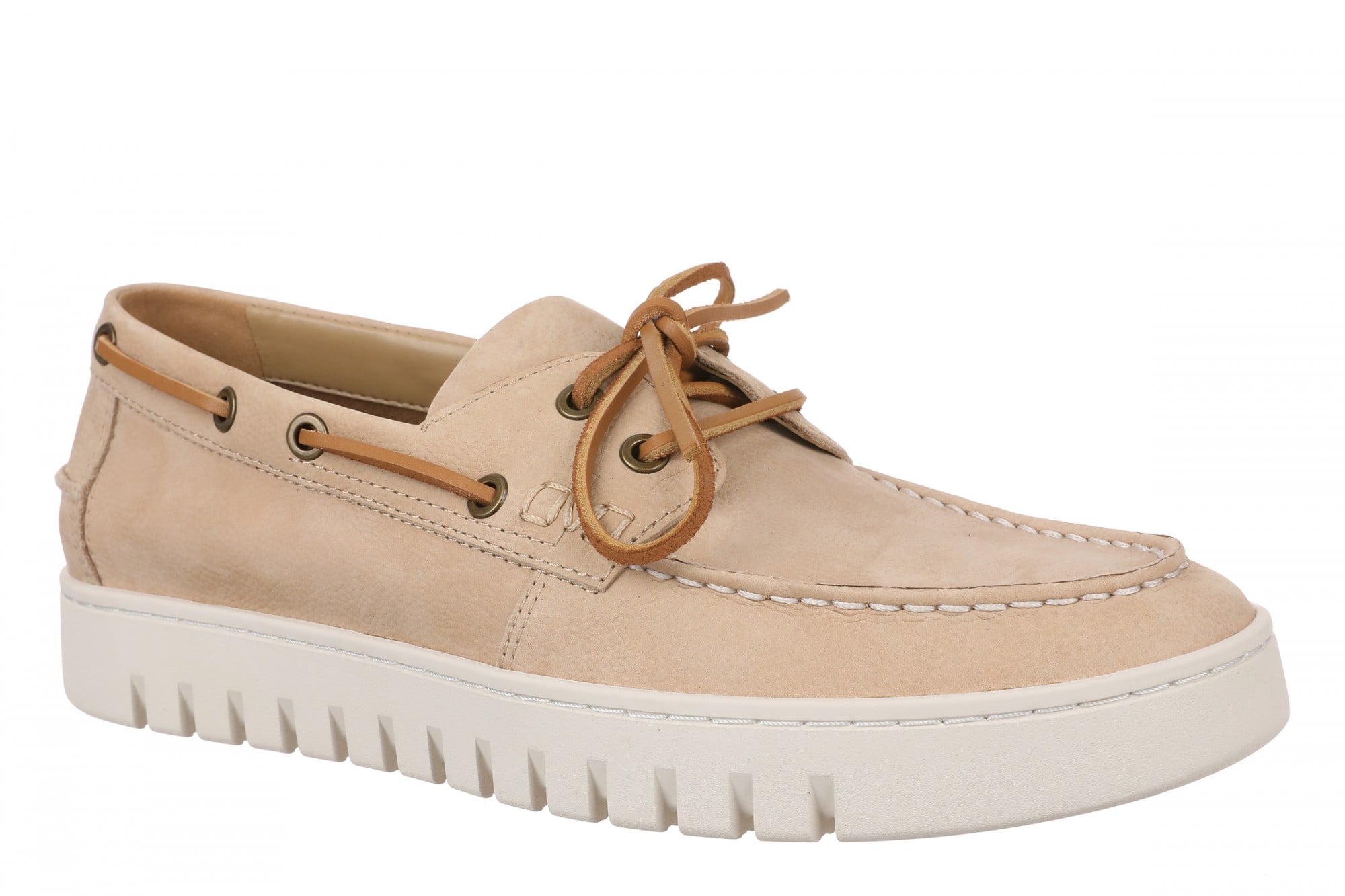 Vionic Uptown Boat Men's Slip On Loafer Comfort Shoe - Sand - Angle main