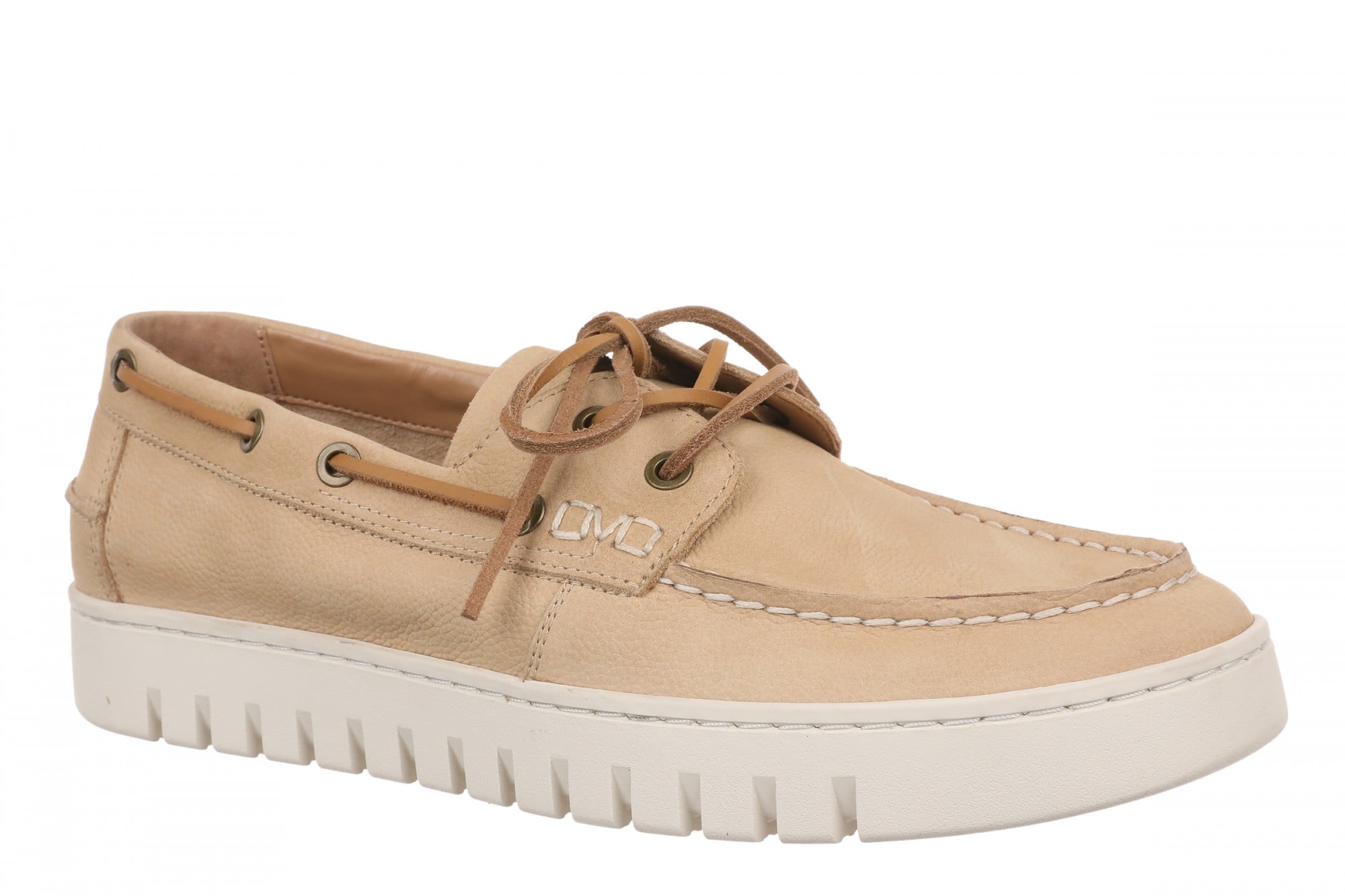 Vionic Uptown Boat Men's Orthotic Support Loafer - Dark Sand - Angle main