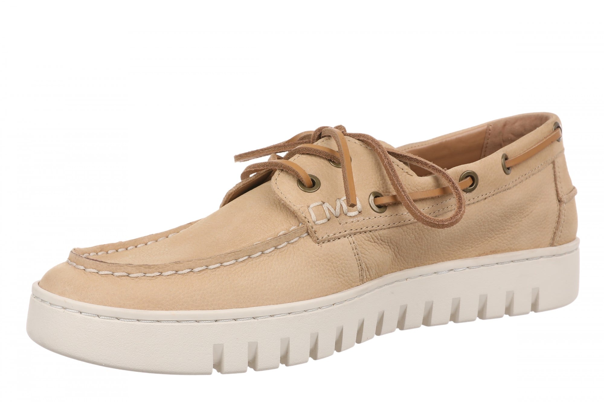 Vionic Uptown Boat Men's Orthotic Support Loafer - Dark Sand - Left angle