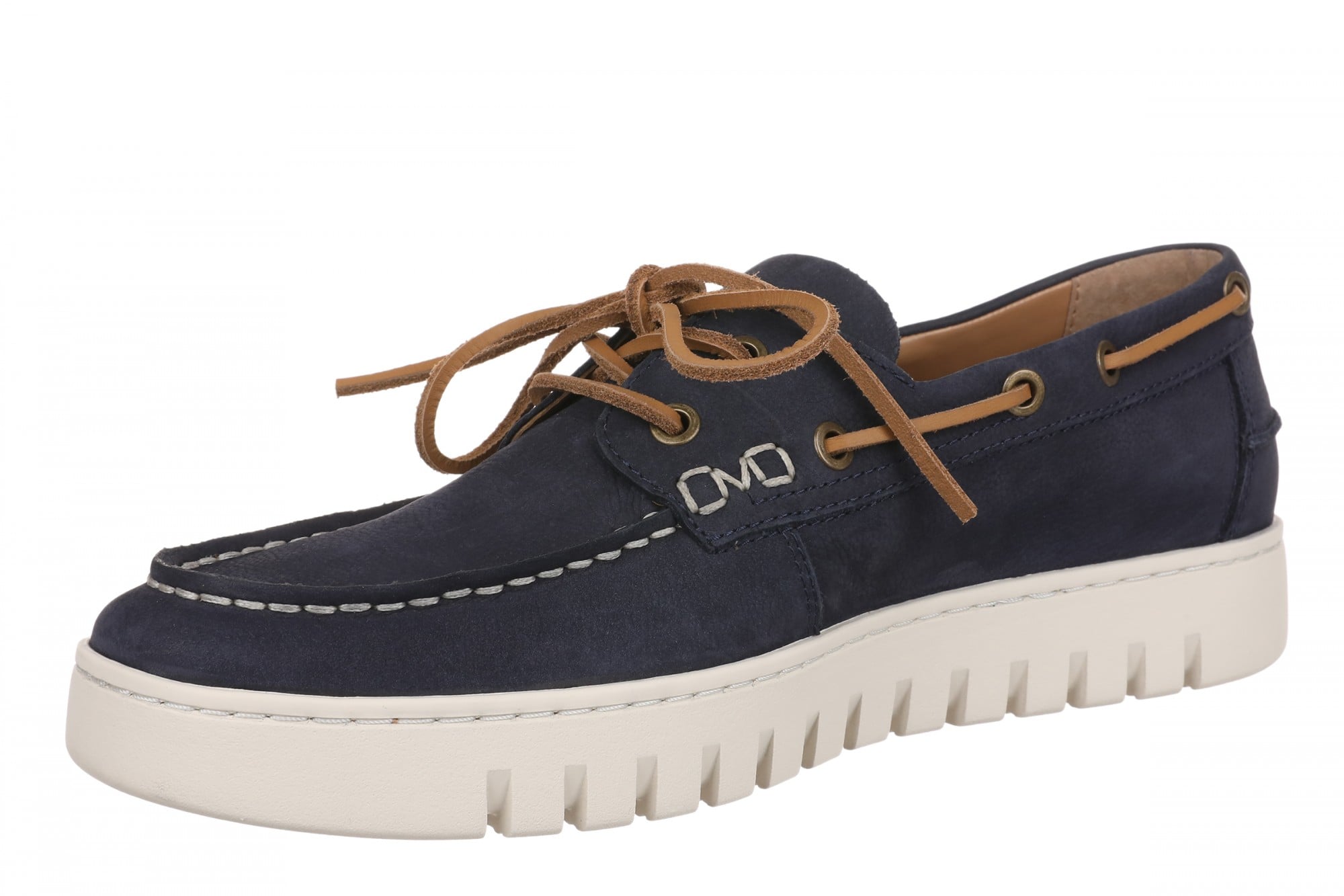 Vionic Uptown Boat Men's Orthotic Support Loafer - Navy Blazer - Left angle