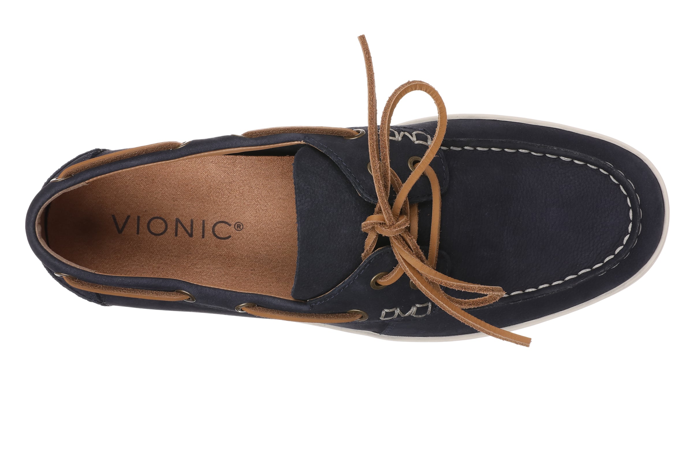 Vionic Uptown Boat Men's Orthotic Support Loafer - Navy Blazer - Top