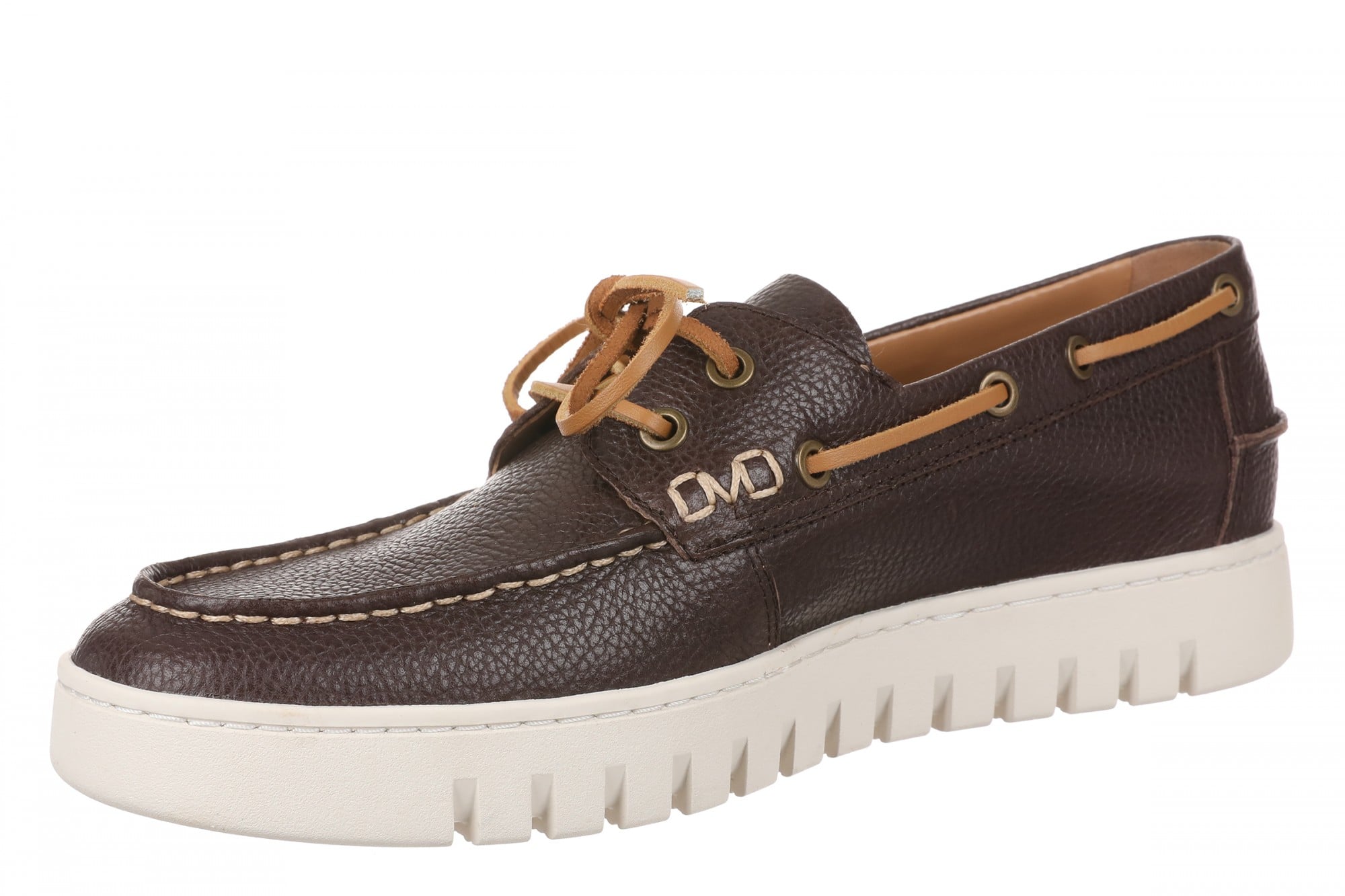 Vionic Uptown Boat Men's Slip On Loafer Comfort Shoe - Chocolate Ganache - Left angle