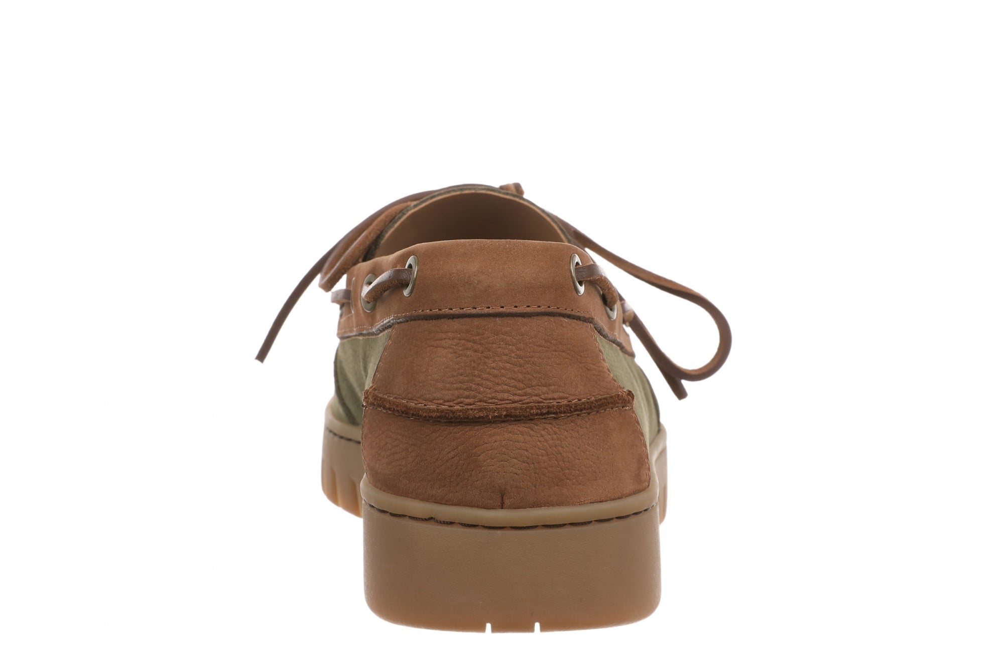Vionic Uptown Boat Men's Orthotic Support Loafer - Dark Olive Multi - Back