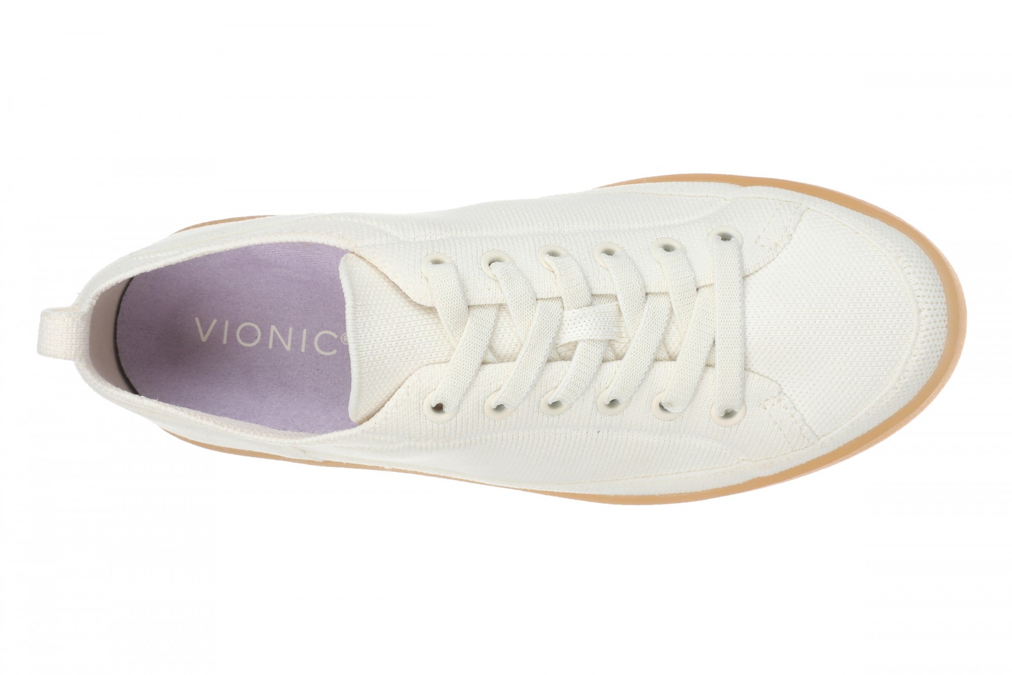 Vionic Winny Knit Women's Comfortable Orthotic Arch Support Knit Sneaker - Ivory - Top