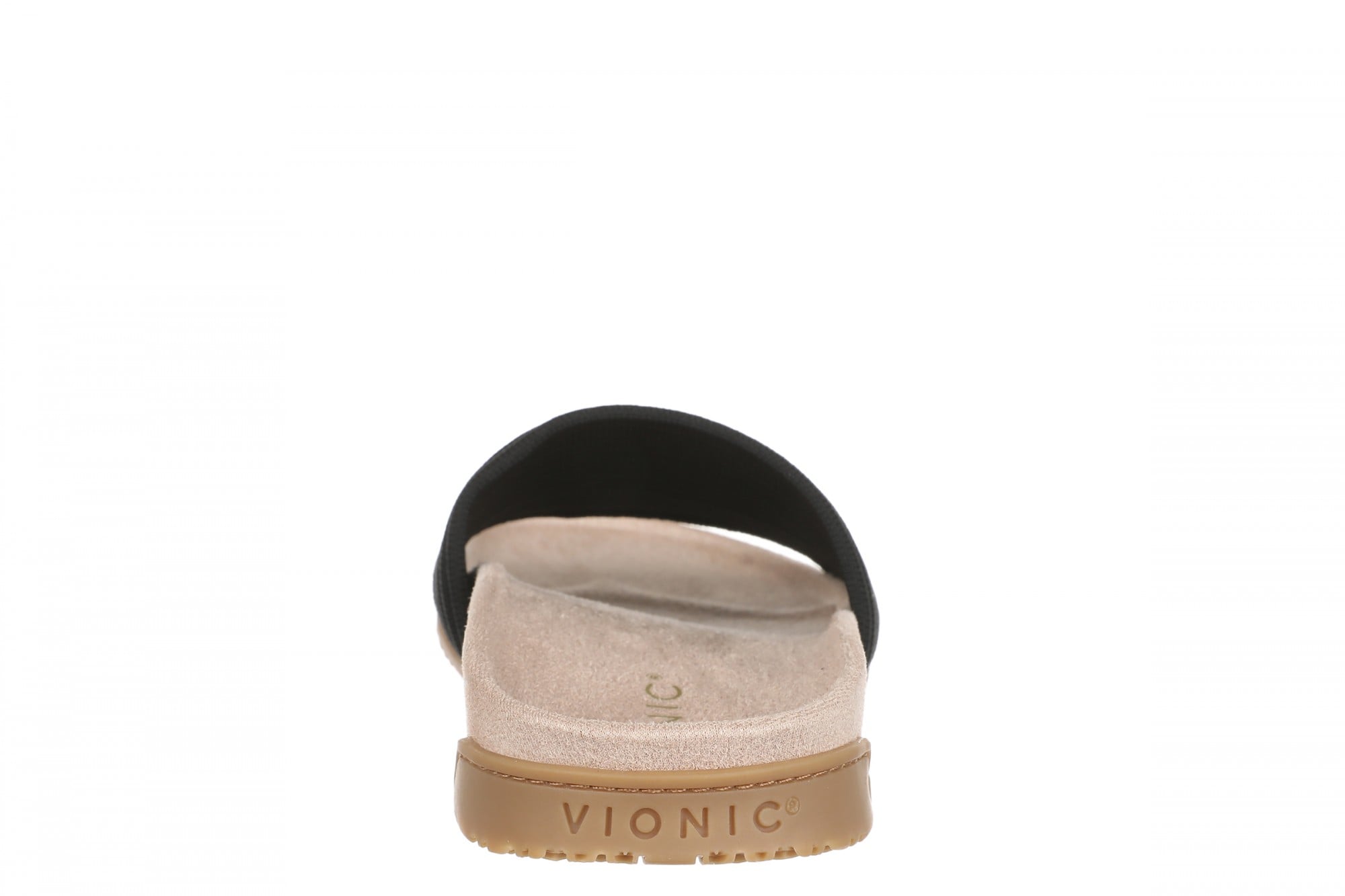 Vionic Evie Knit Women's Slide Arch Supportive Sandal - All Black - Back
