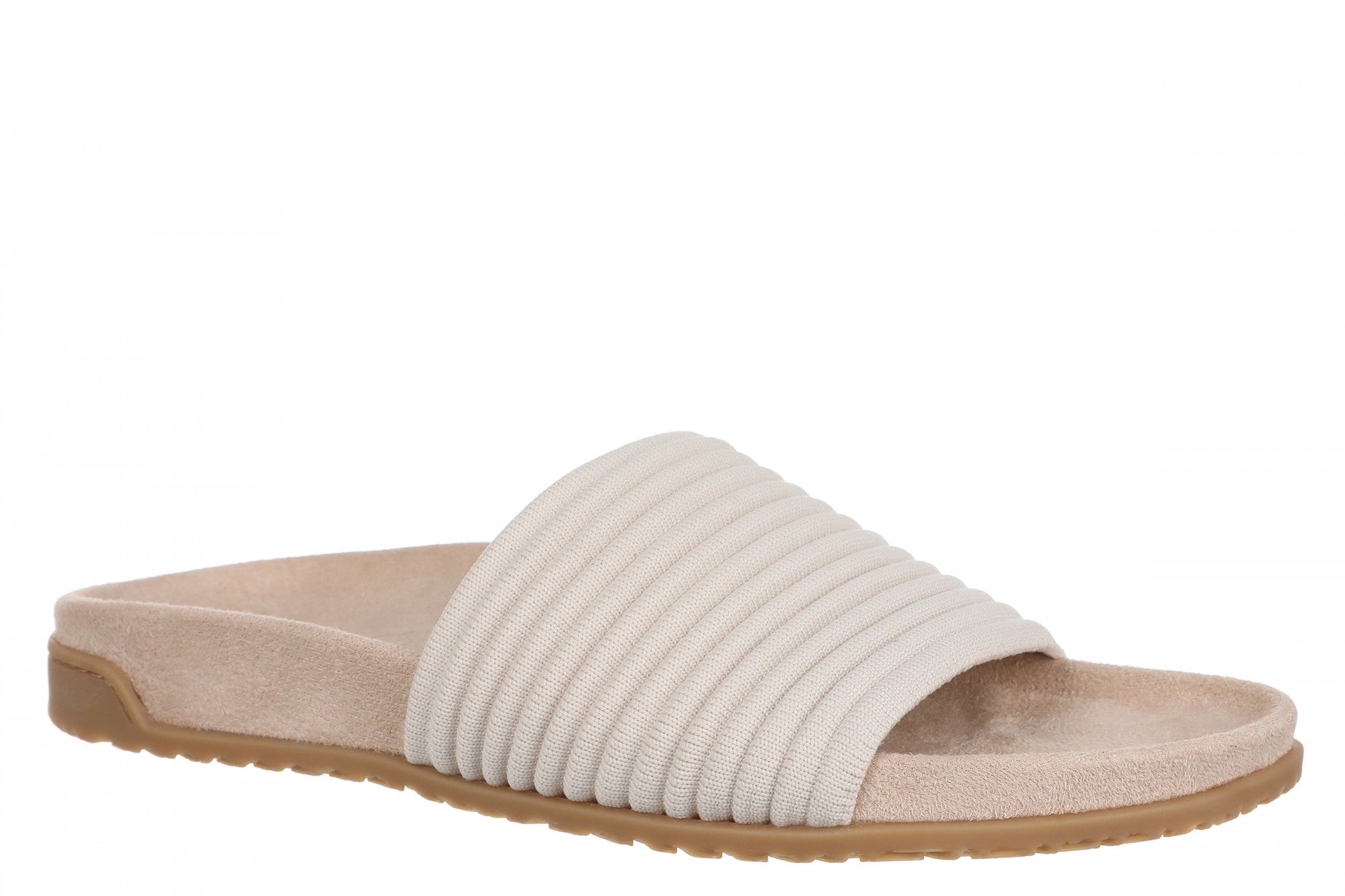 Vionic Evie Knit Women's Comfortable Supportive Slide Sandal in Cream