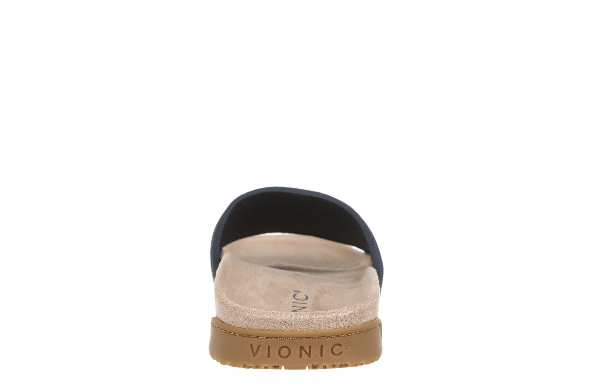 Vionic Evie Knit Women's Comfortable Supportive Slide Sandal - Dark Denim - Back